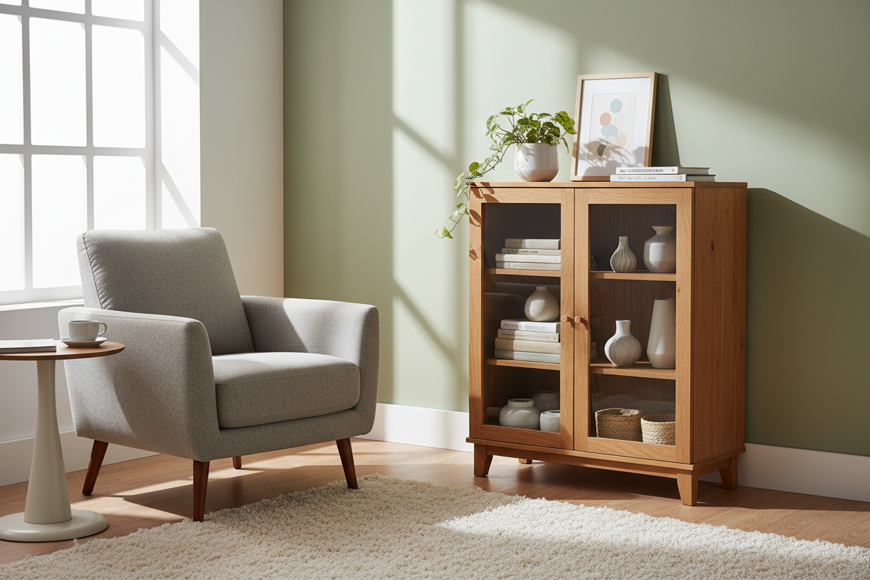 Why a Small Wood Cabinet with Glass Doors Is the Storage Upgrade You Didn't Know You Needed