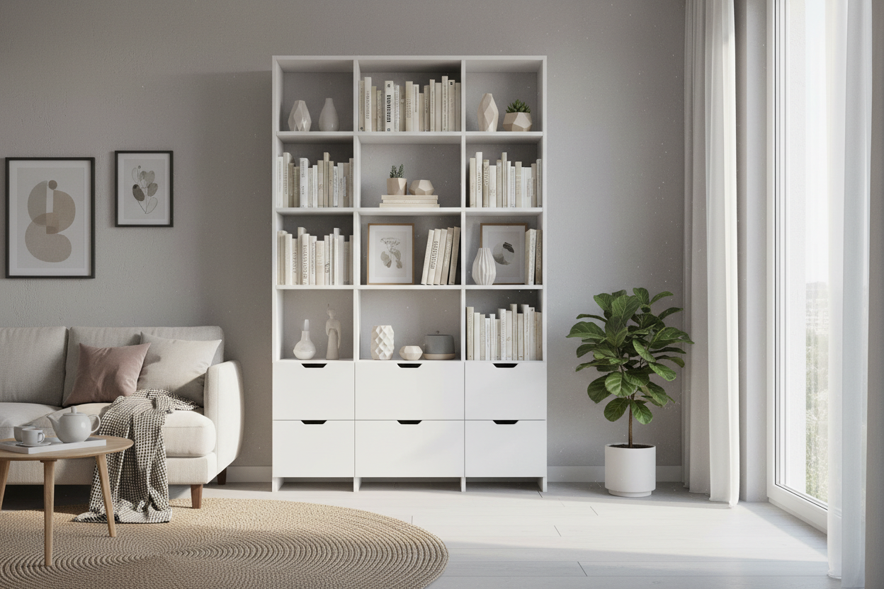 Why a White Bookshelf with Drawers is the Ultimate Storage Hack for Small Spaces