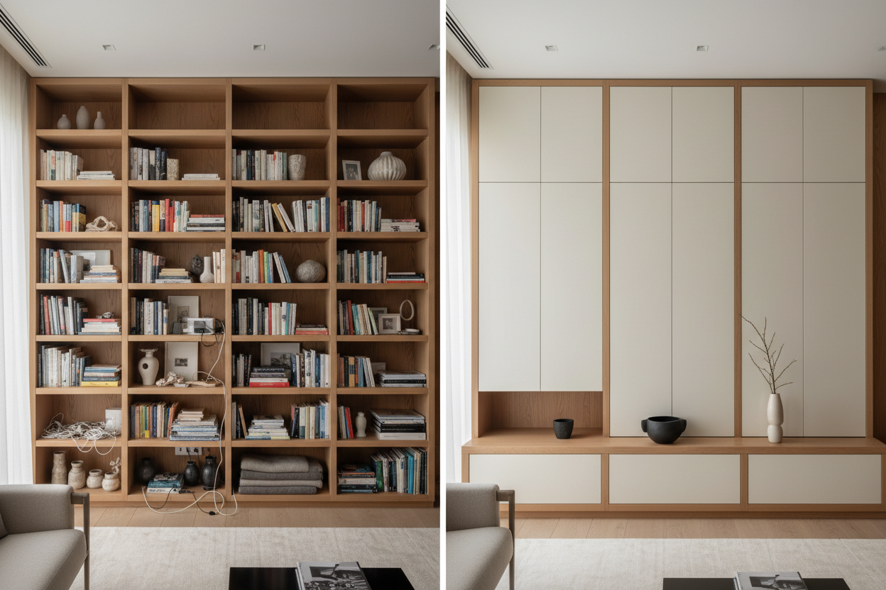 Why Open Shelves Are Overrated: The Case for Enclosed Storage