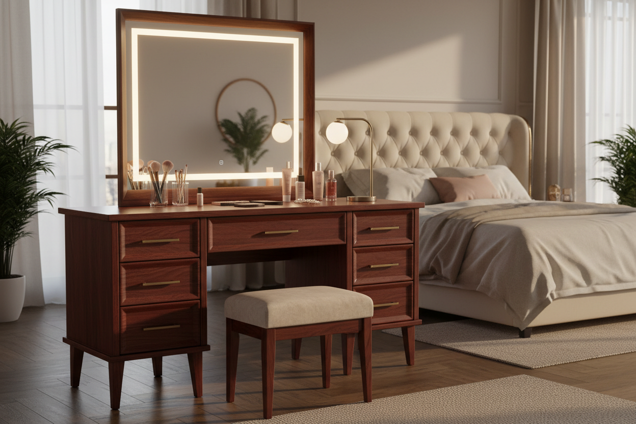 Wood Makeup Vanity Sets That Elevate Your Daily Routine