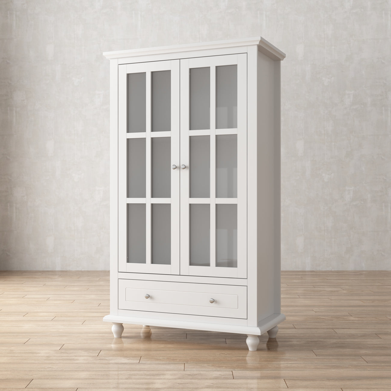 Buffet Sideboard Storage Cabinet Display Bookcase with 3-Tier Shelf