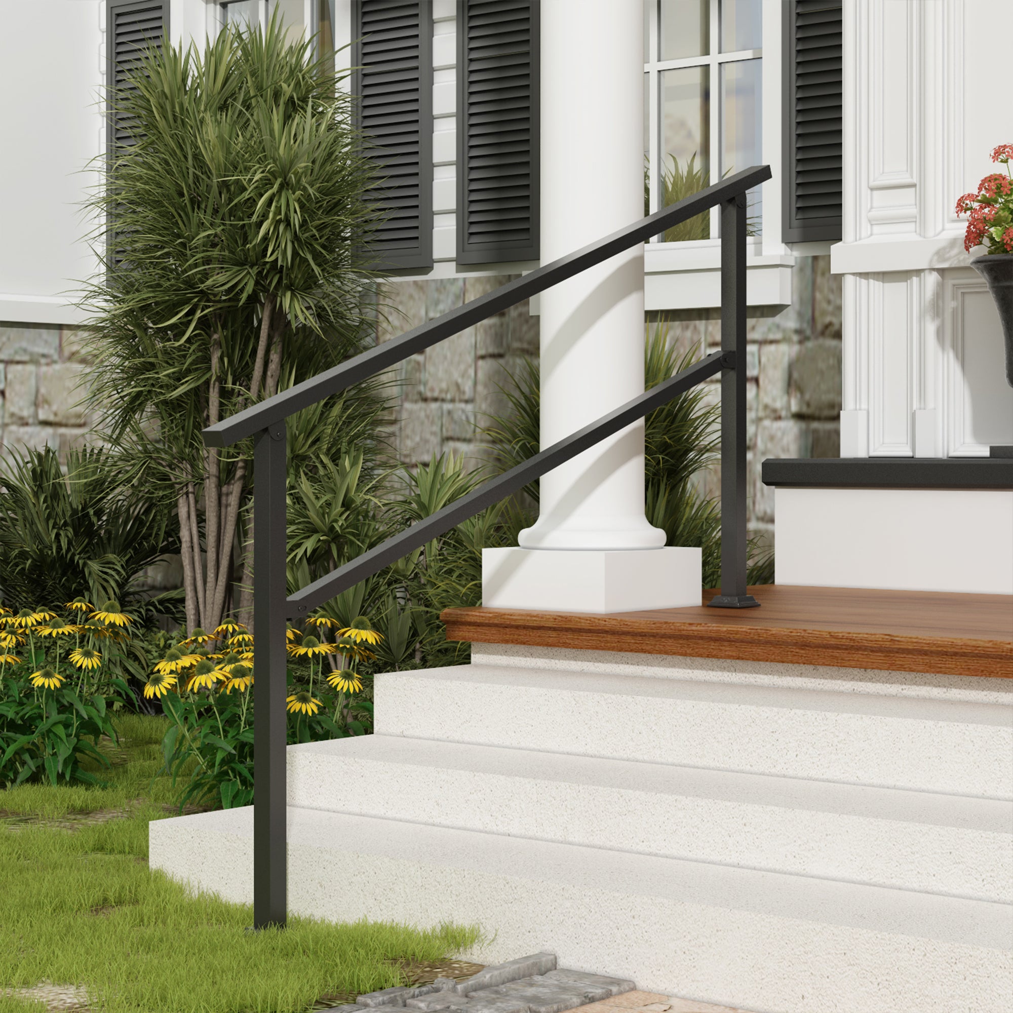 Stair Railing Kit Handrail Flexible Outdoor Deck Hand Rail