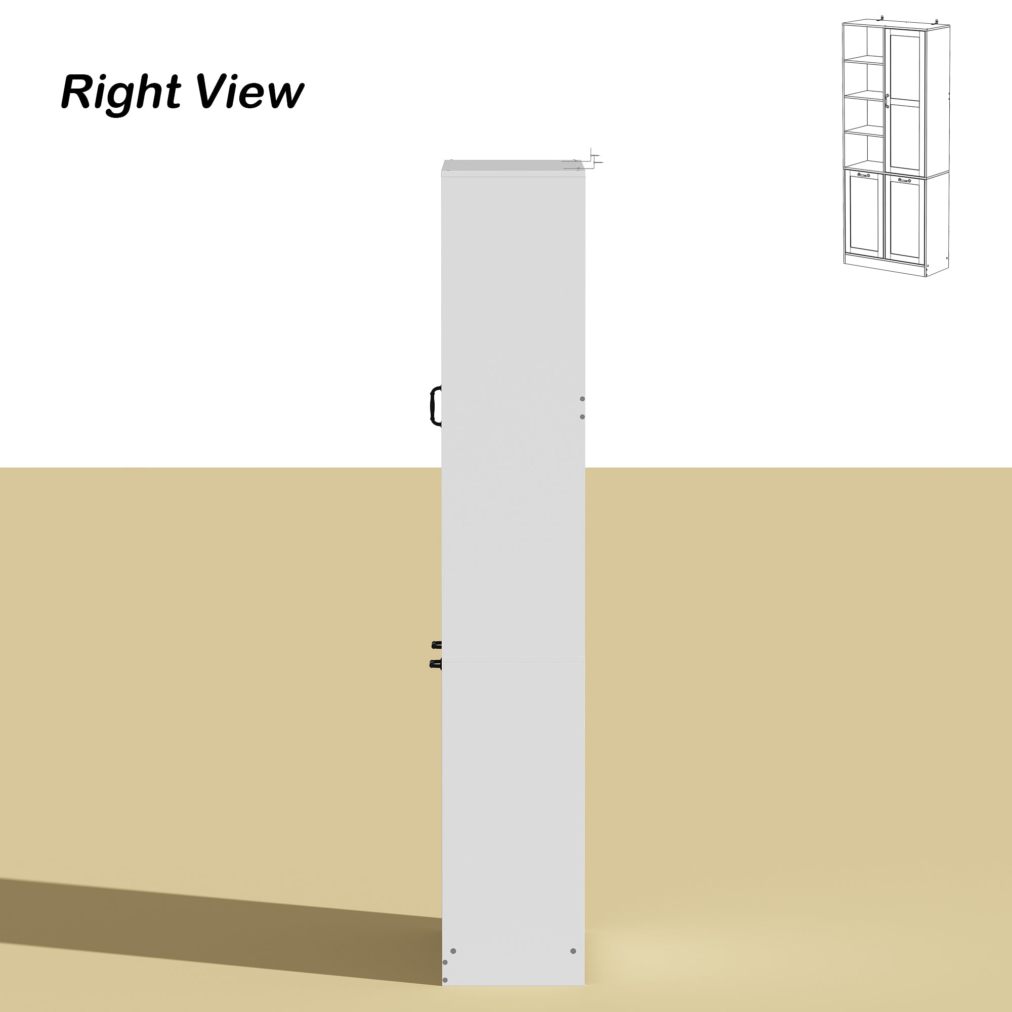 Elegent Bathroom Cabinet With White Finish