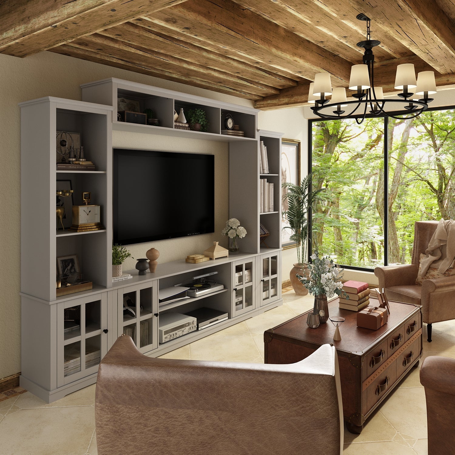 TV Bench Large Entertainment Center