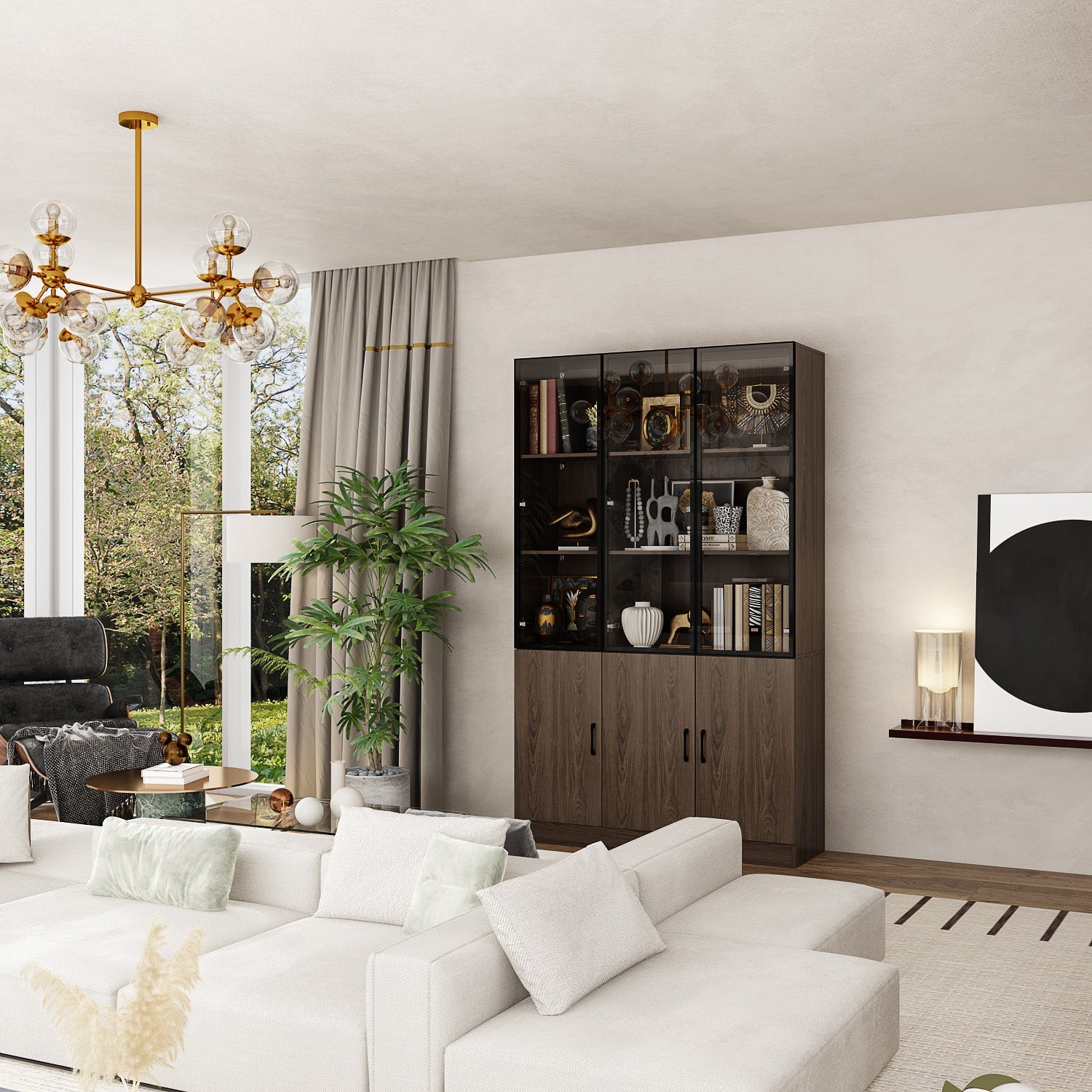 78.7'' H X 47.2'' W X 15.7'' D Glass Door Display Cases With Adjustable Lighting