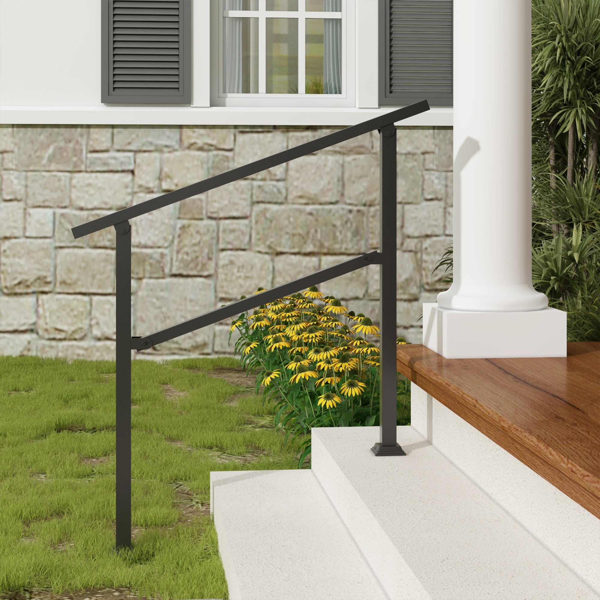 Stair Railing Kit Handrail Flexible Outdoor Deck Hand Rail