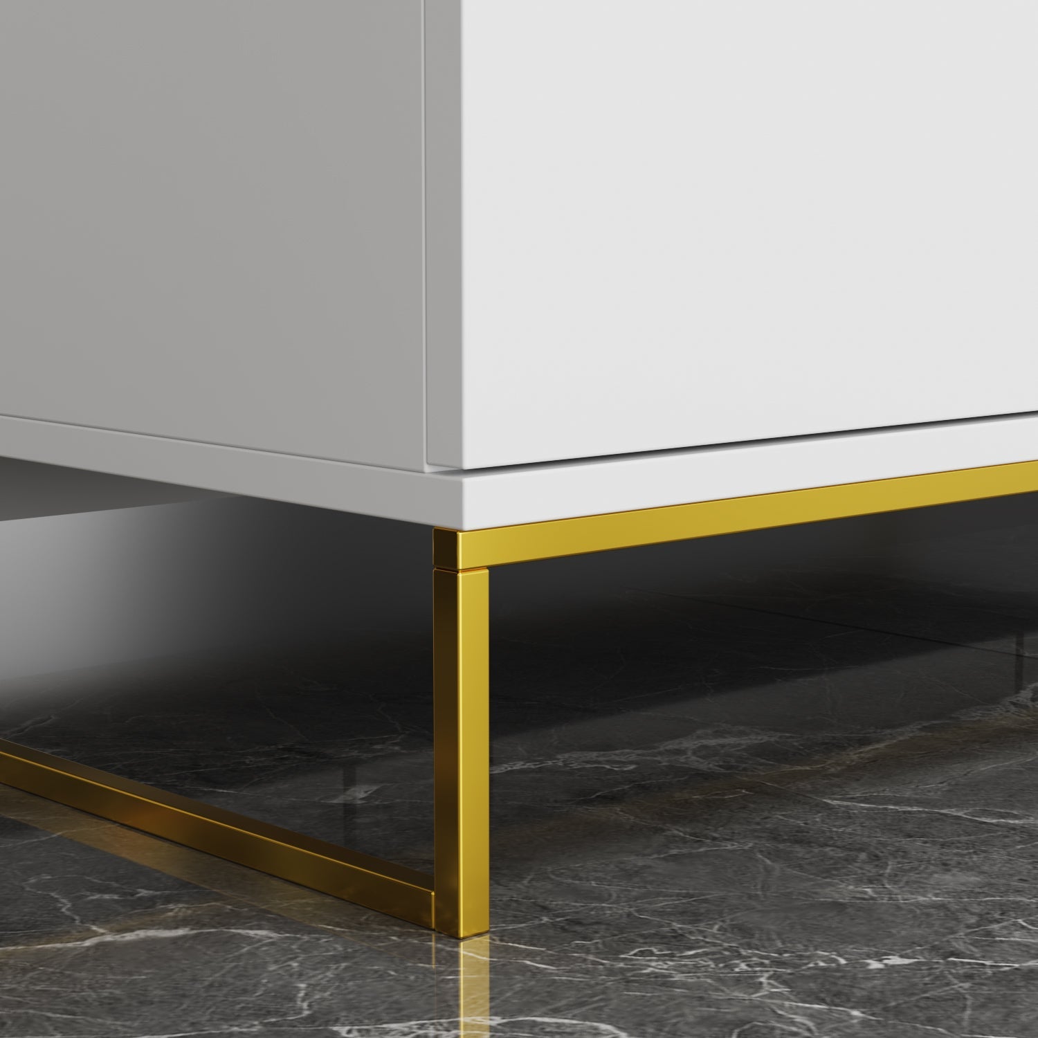 Buffet Sideboard with 3 Drawers & 2 Doors Storage Cabinet Sideboard Credenza Metal Legs for Dining Room and Living Room