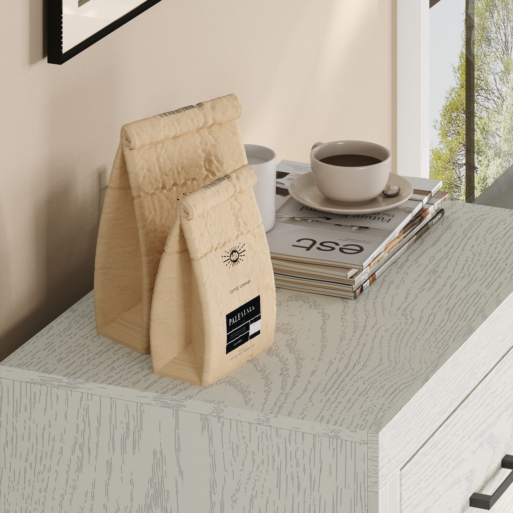 5 Drawer Vintage Woodgrain Accent Chest