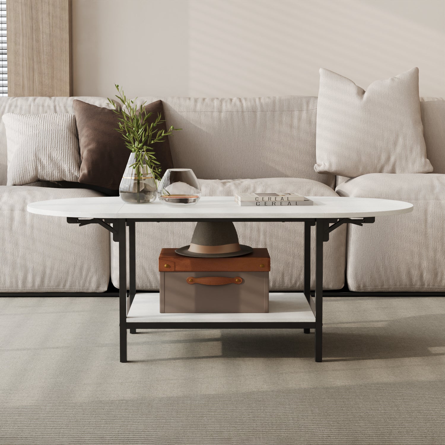 2-Tier Folding Coffee Tables