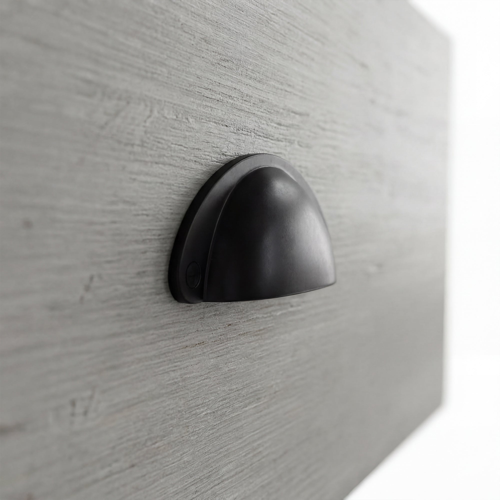 Arched display cabinet with glass doors and drawers