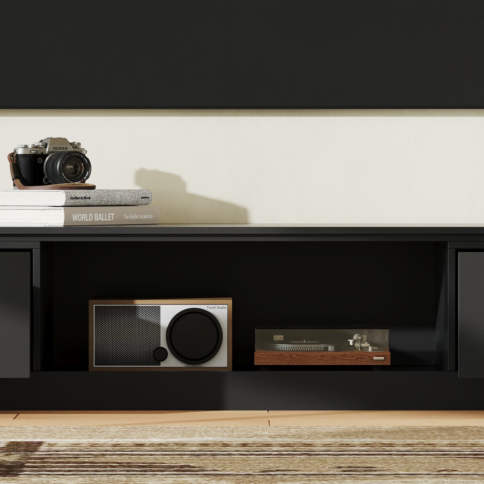 63'' W To 93.7'' W 2-Drawer Extendable TV Stand Media Center