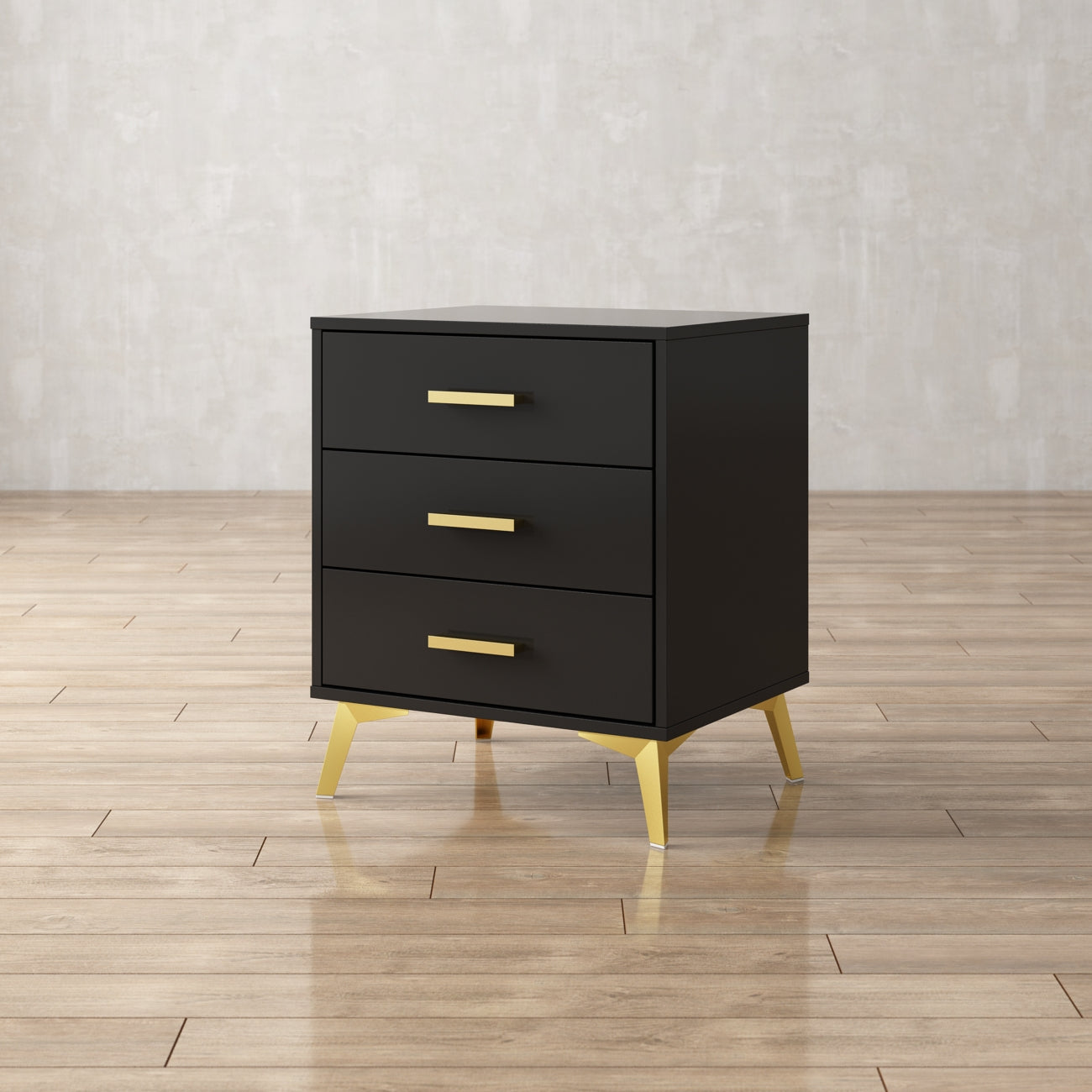 Bedside Nightstand White Finish Cabinet for Bedroom Storage