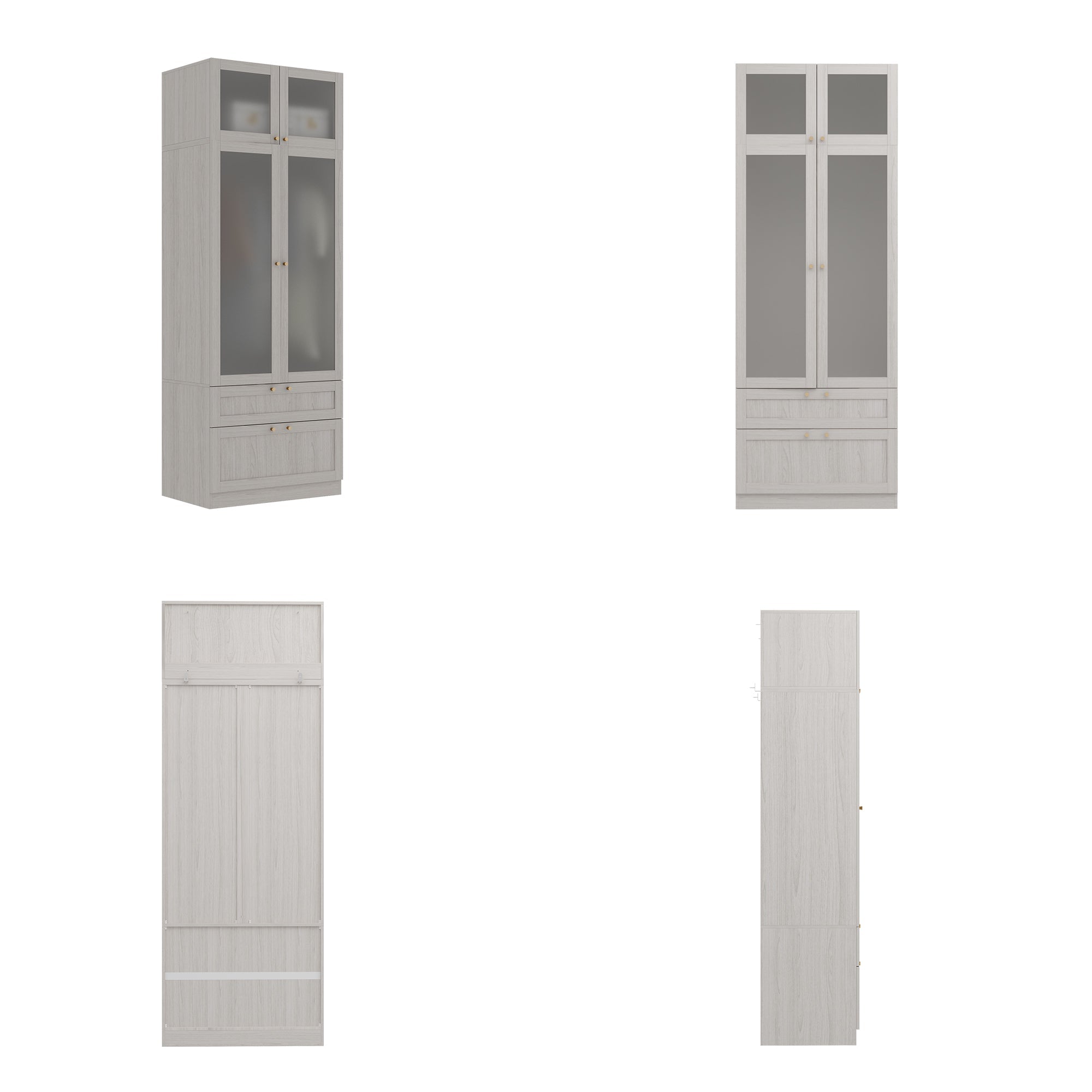 Solid + Manufactured Wood Armoire
