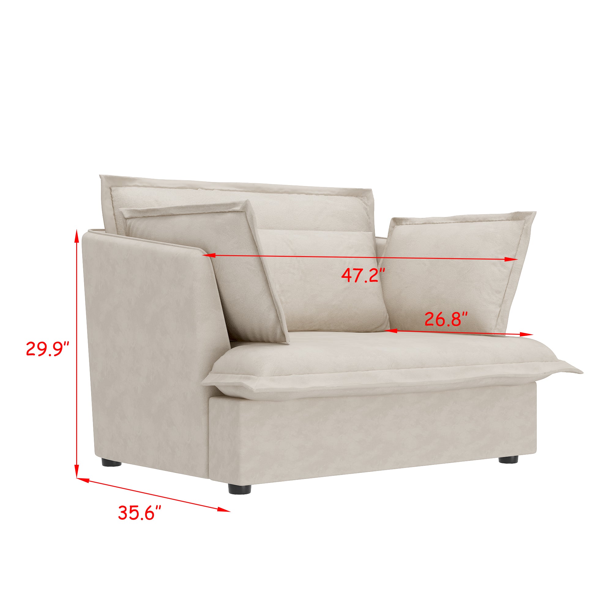 47.2'' W Upholstered Single Sofa