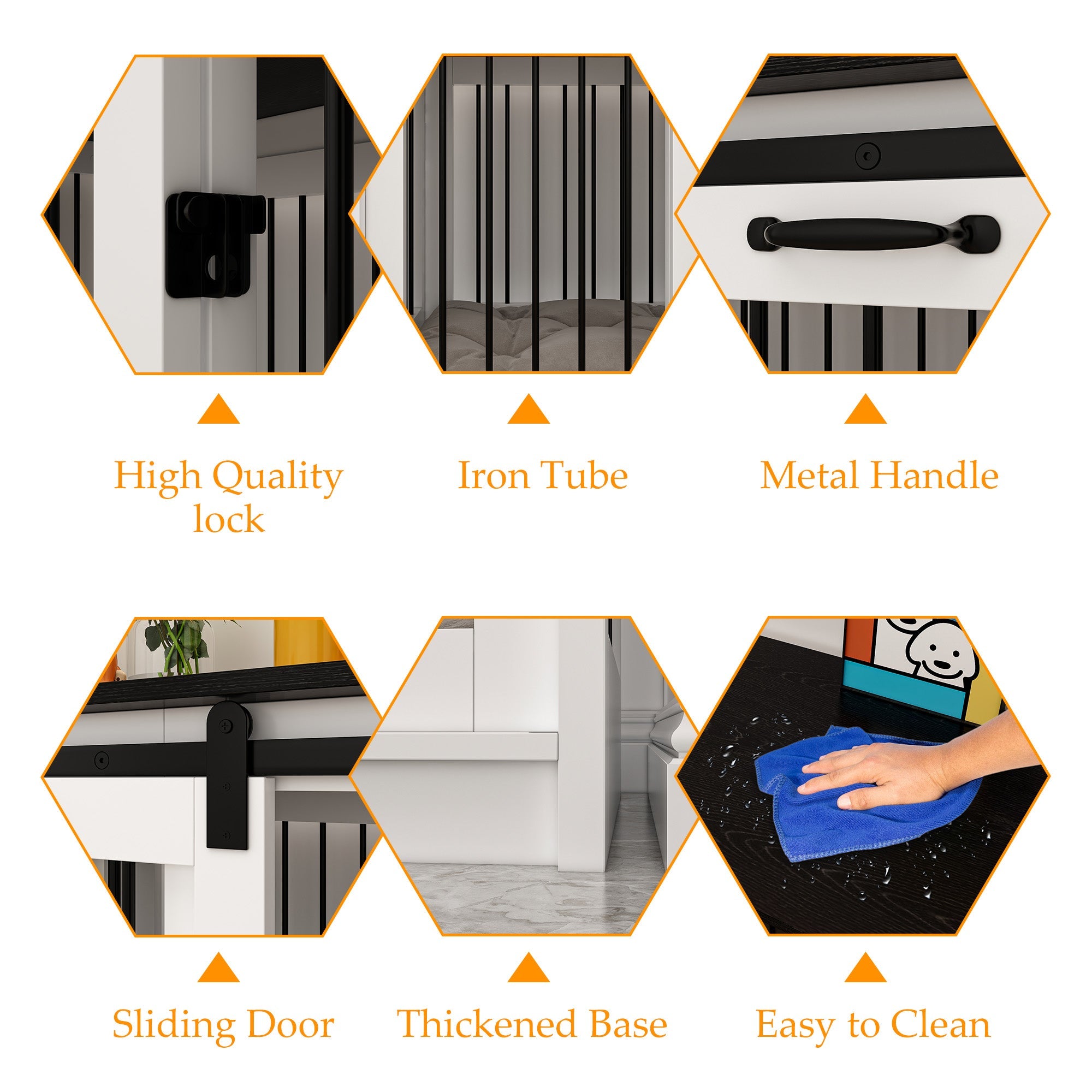 Barn Door Dog Crate with Lock