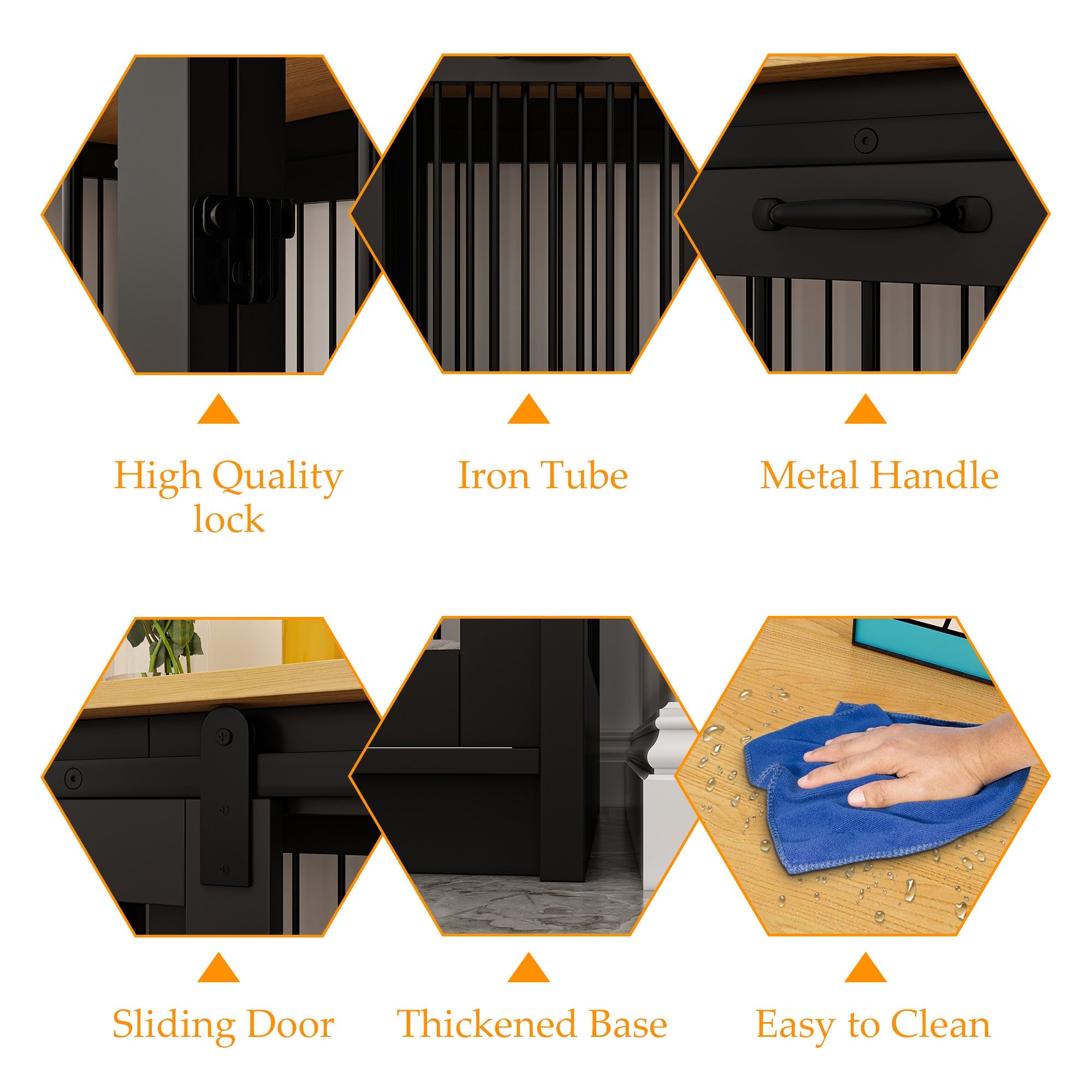 Barn Door Dog Crate with Lock