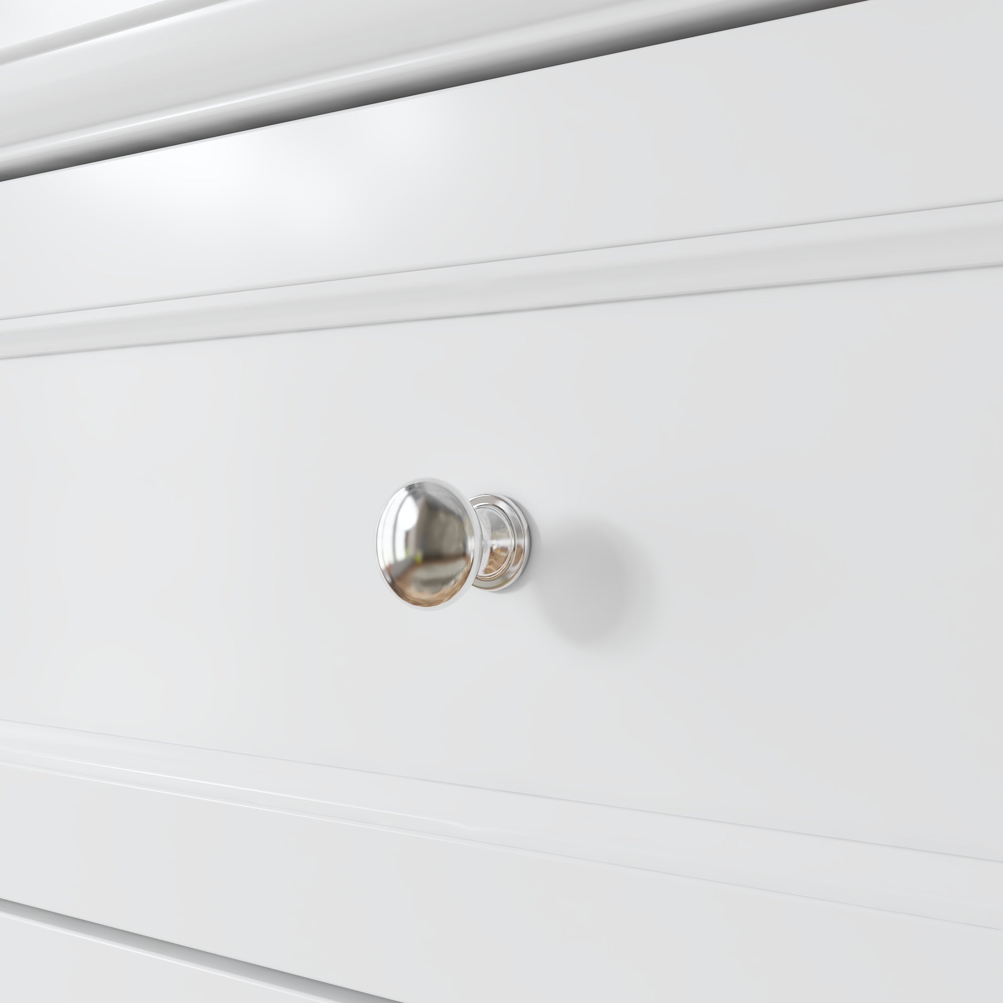 47.2" Wide White Changing Table Dresser With 2 Cabinets & 4 Drawers