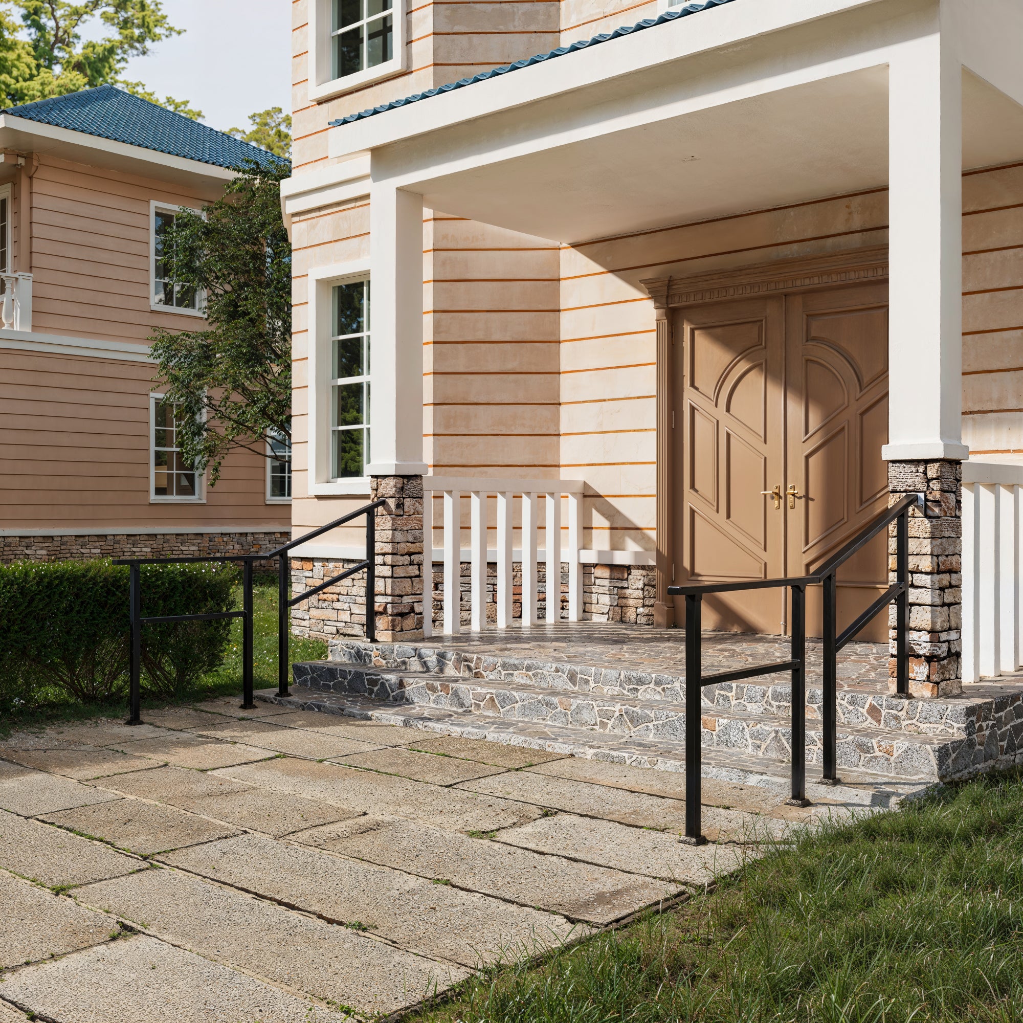 Stair Railing Kit Handrail Flexible Outdoor Deck Hand Rail(Set of 2)