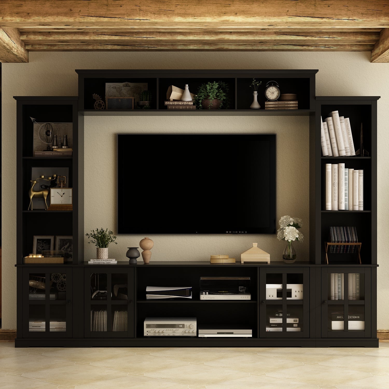TV Bench Large Entertainment Center