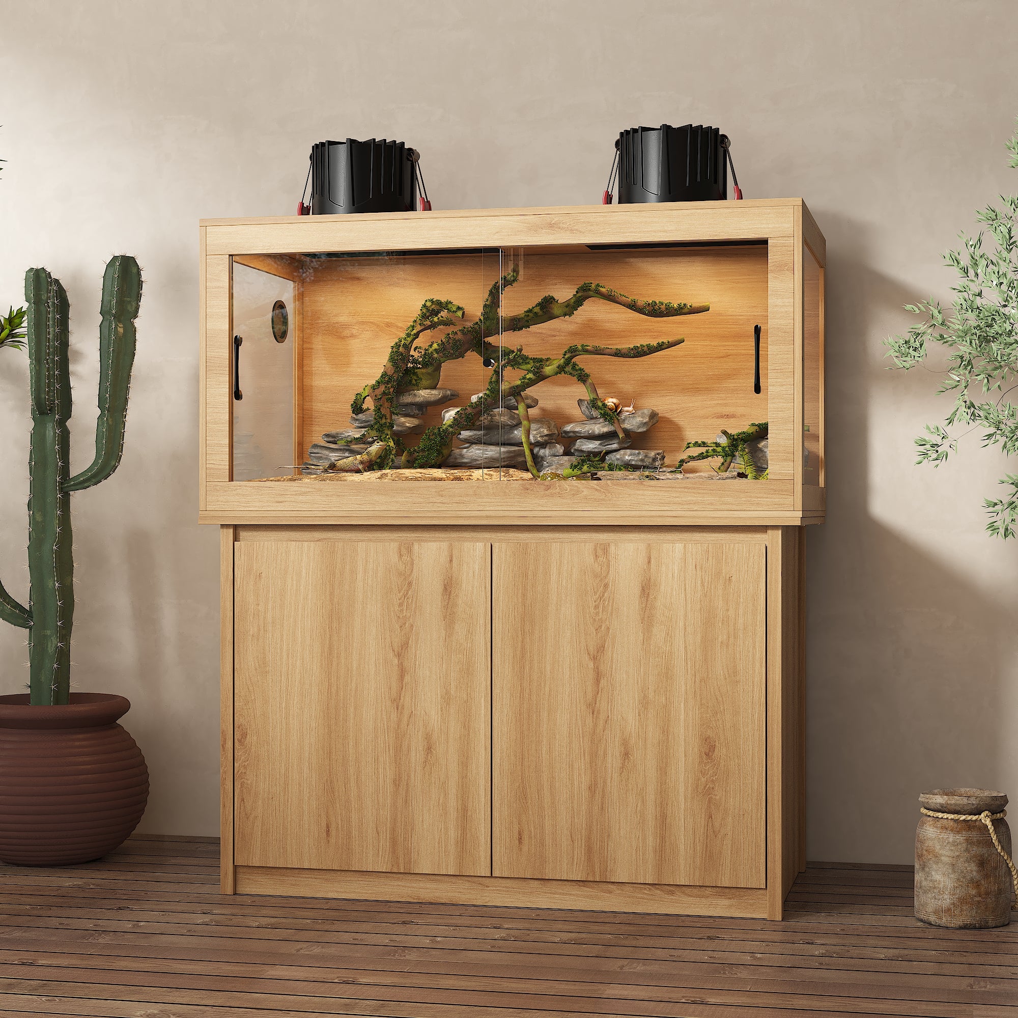 Natural Wood Reptile Terrarium