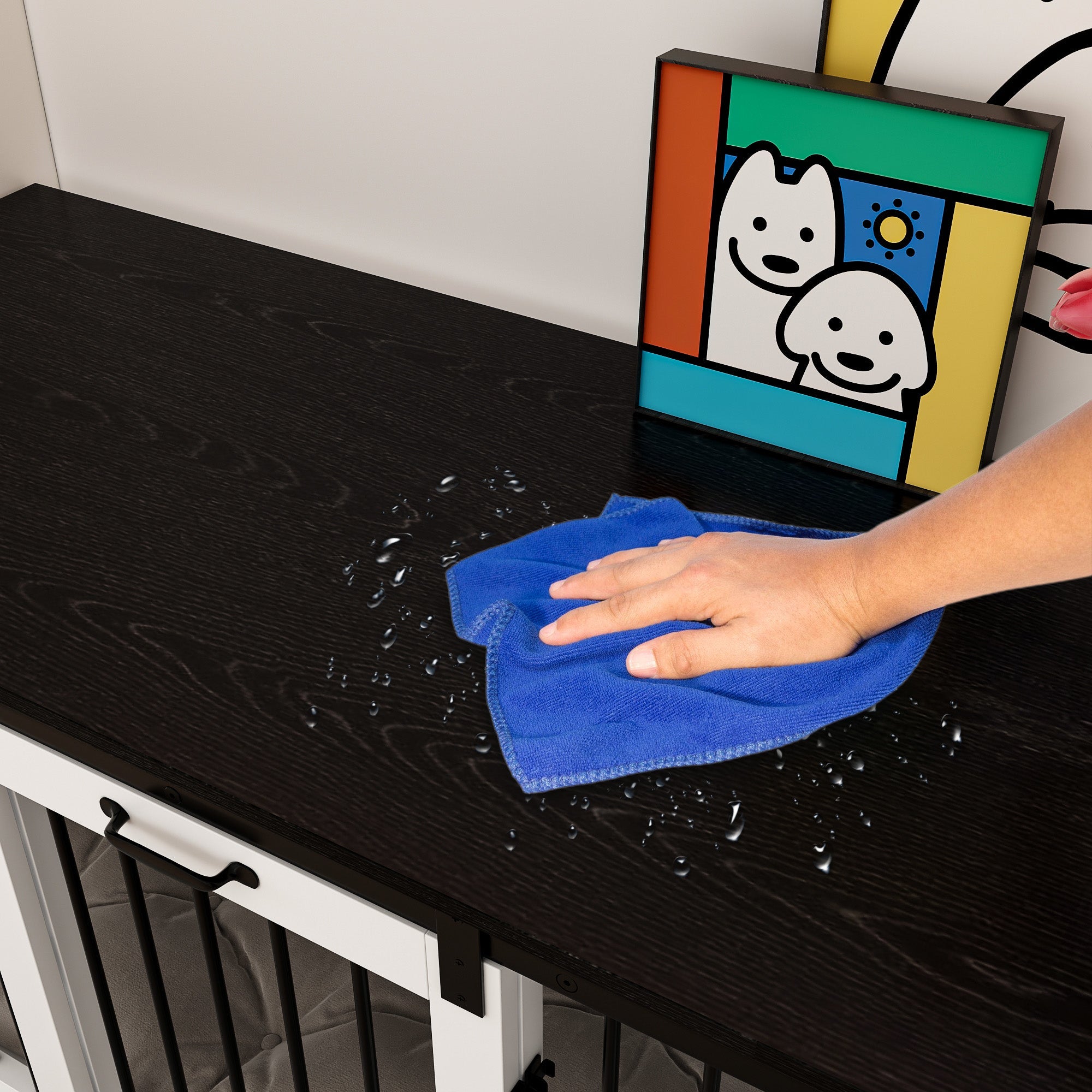 Barn Door Dog Crate with Lock
