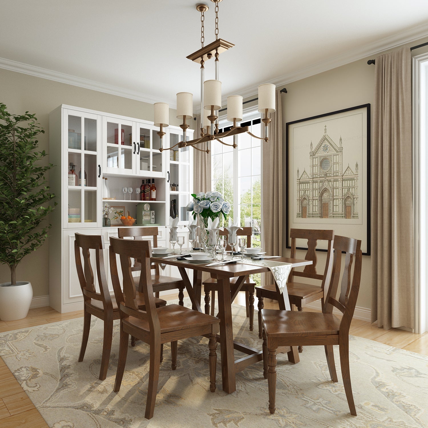 78.7'' H X 63'' W 2-Drawer Bookcase With Glass Doors