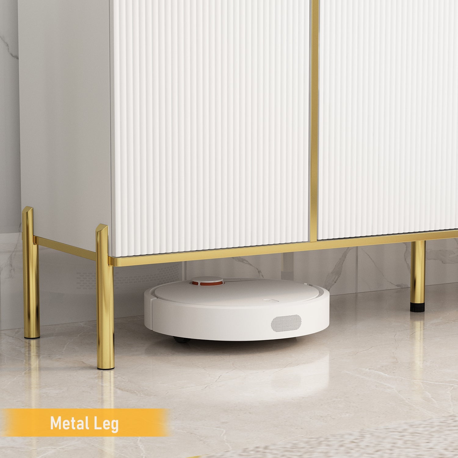 Wide Sideboard Buffet Storage Cabinet in Black with Drawer & Pop-up Doors