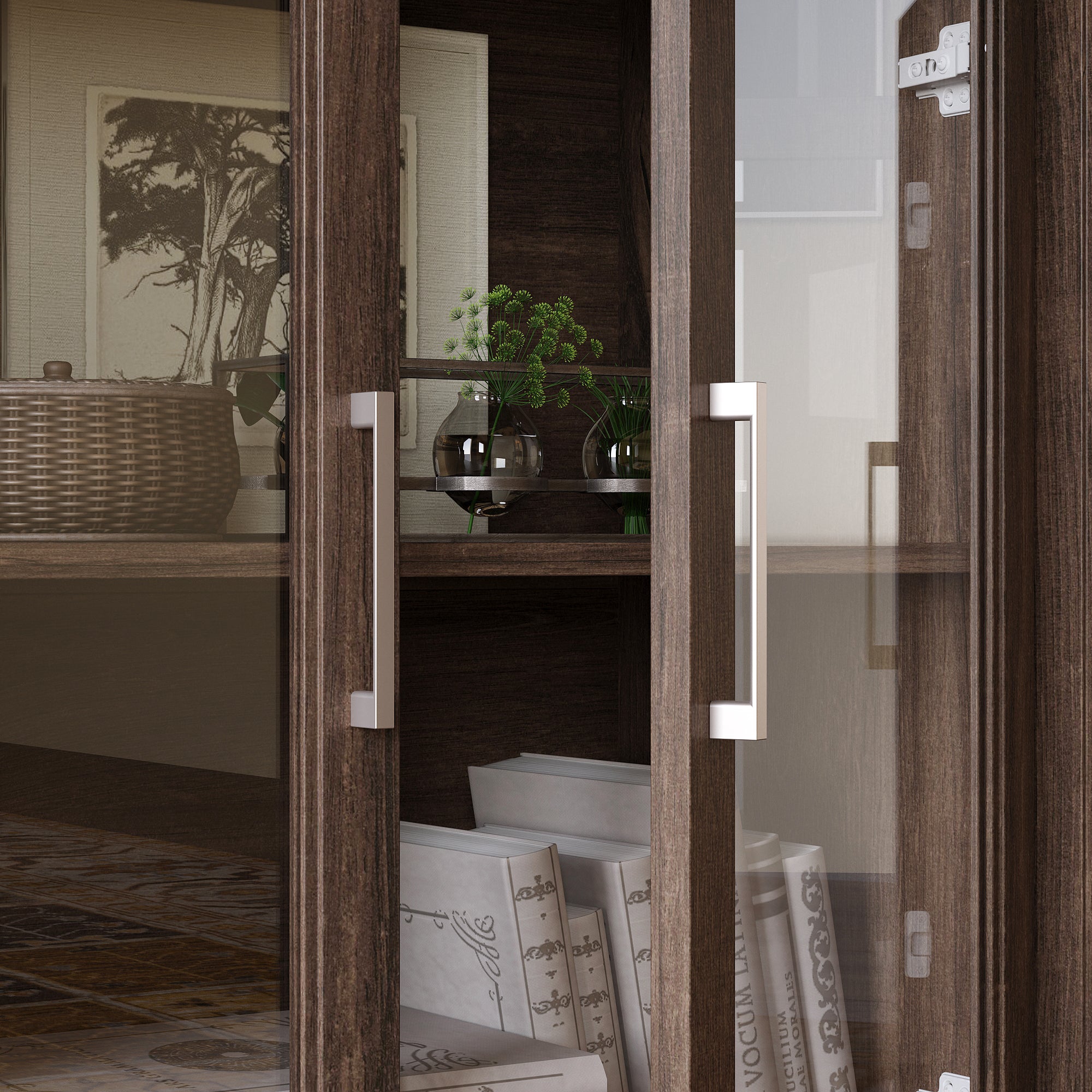 Accent Cabinet With Tempered Glass Door