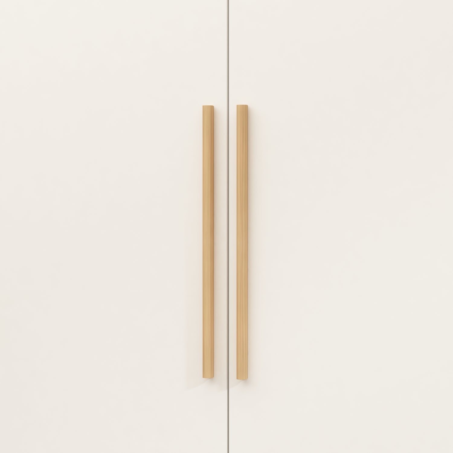 Armoire with Solid Wood Handle 3-Door Large Cabinet for Bedroom