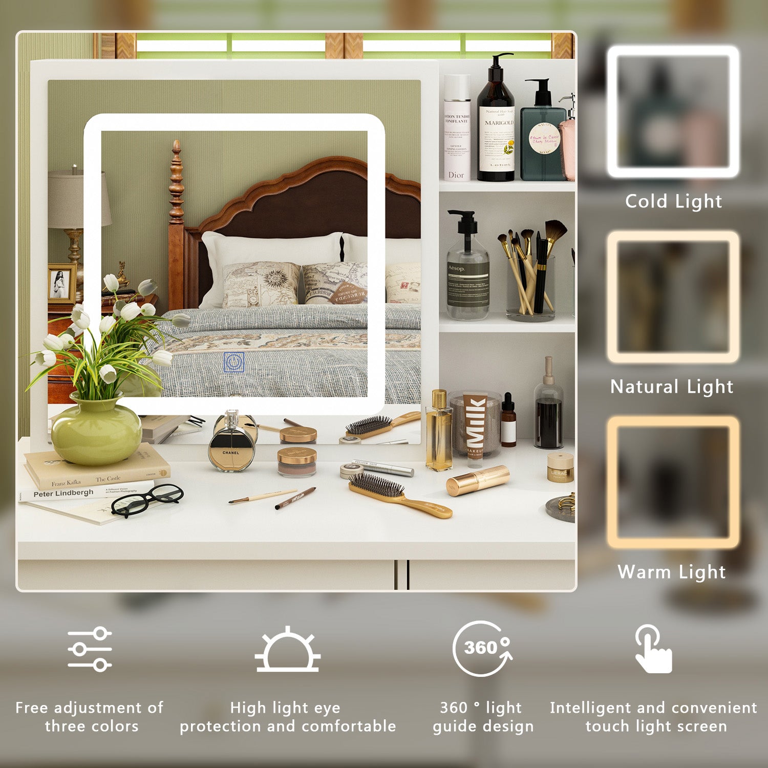 #Style_LED Light Sliding MirrorMirror