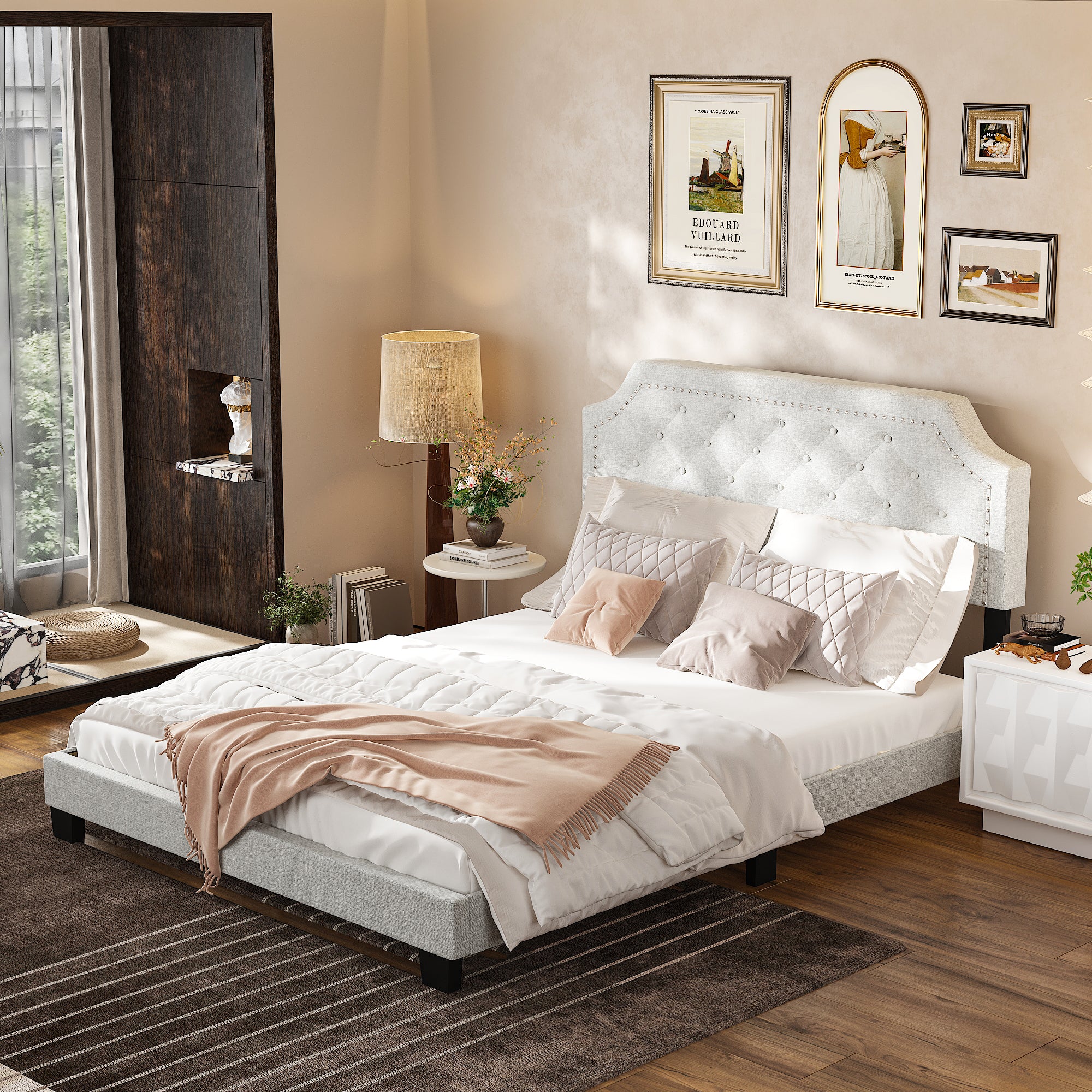 Low Profile Platform Bed With Modern Design