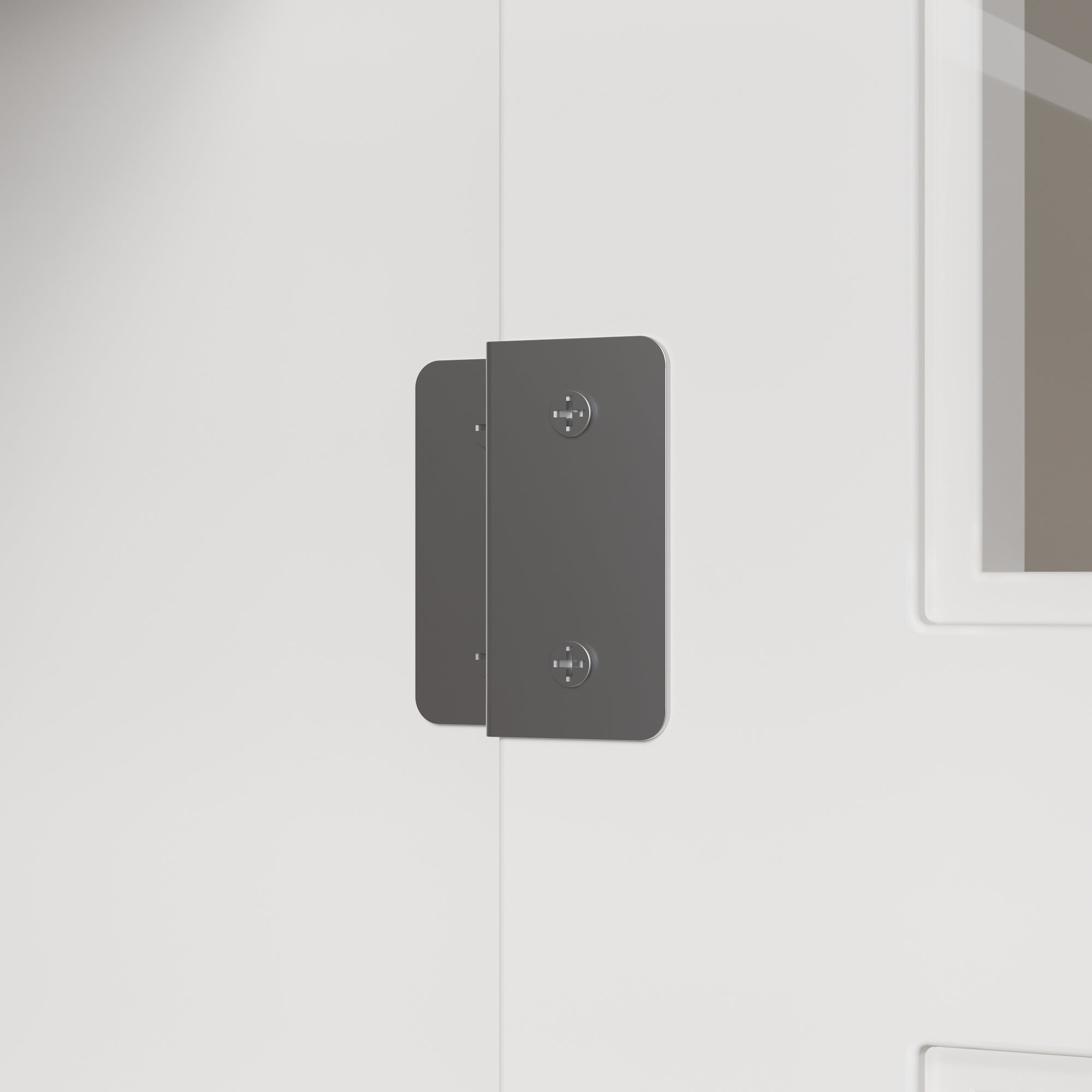 77'' H 2-Drawer Arched 5-Tier Bookcase Display Cabinet With Glass Doors