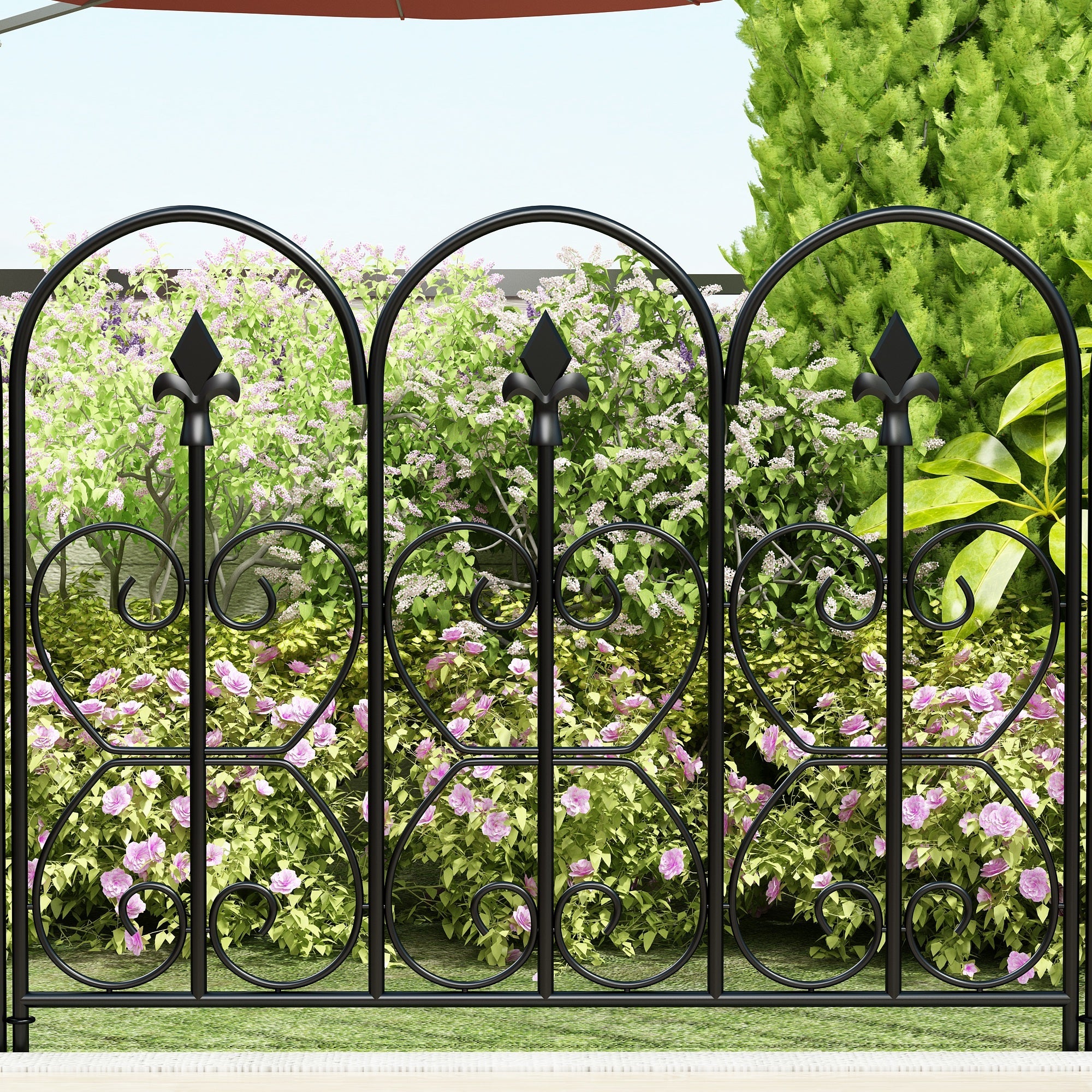 32'' H x 24'' W Metal Fencing with 5 Panel(s) Included