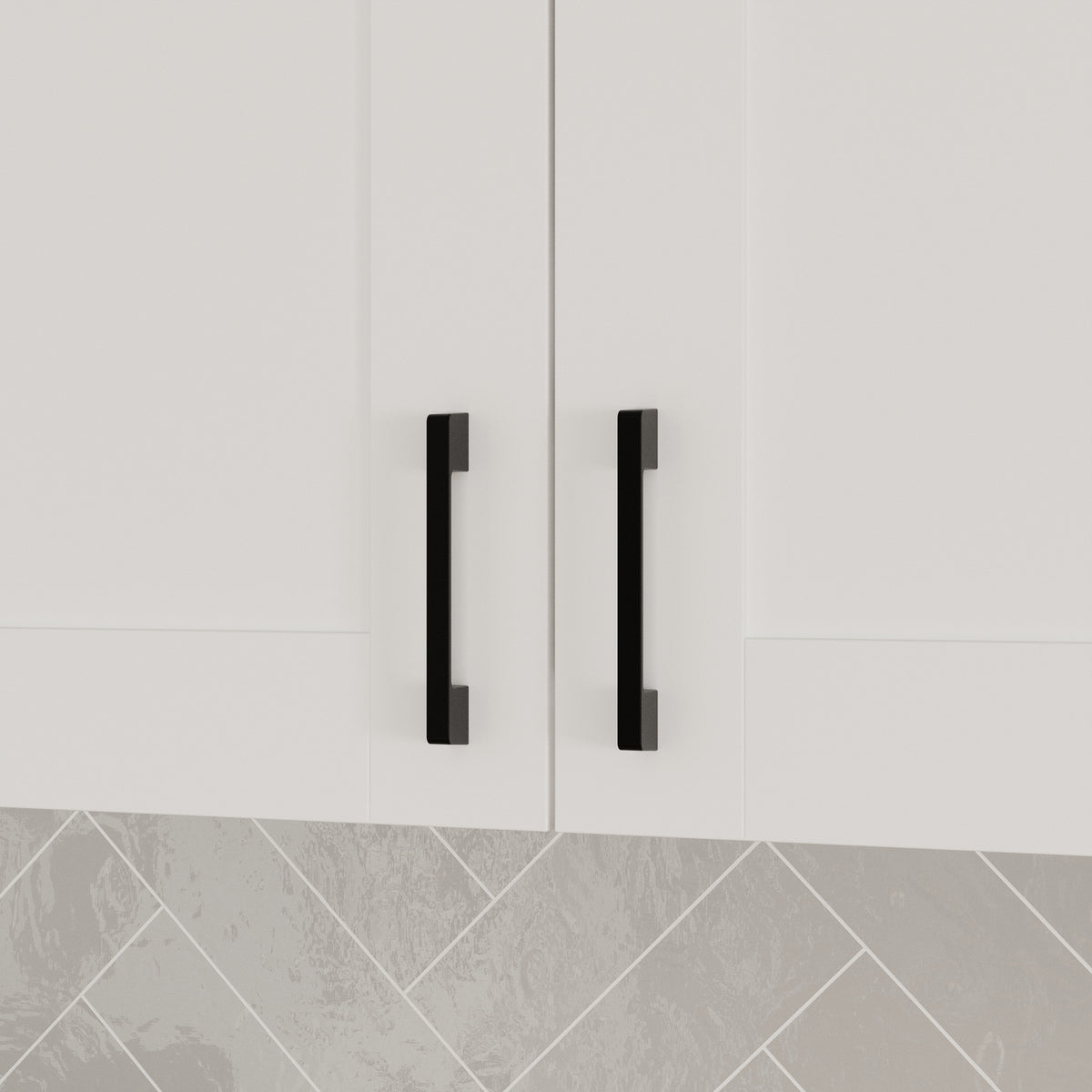 30 inch Modern White Food Pantry with Wall-Mounted Cabinet