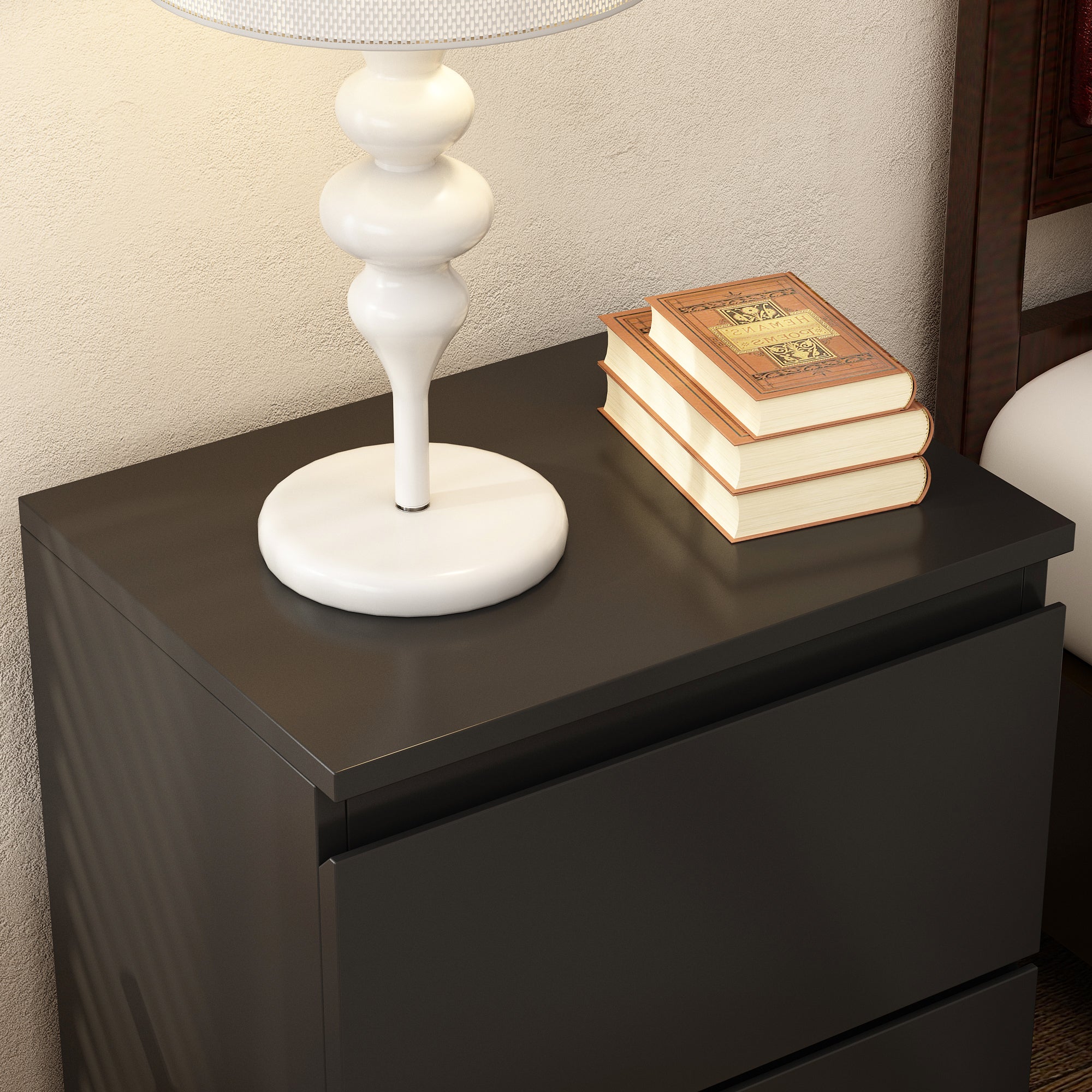 2-Drawer Chest Dresser Sideboard Night Table in Bedroom