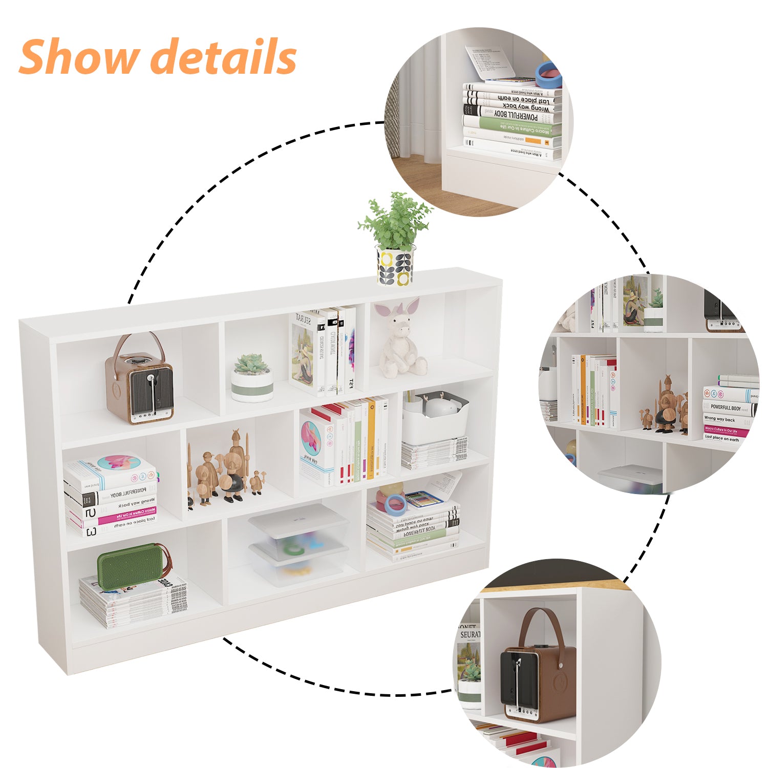 55.1'' W Cube Bookcase