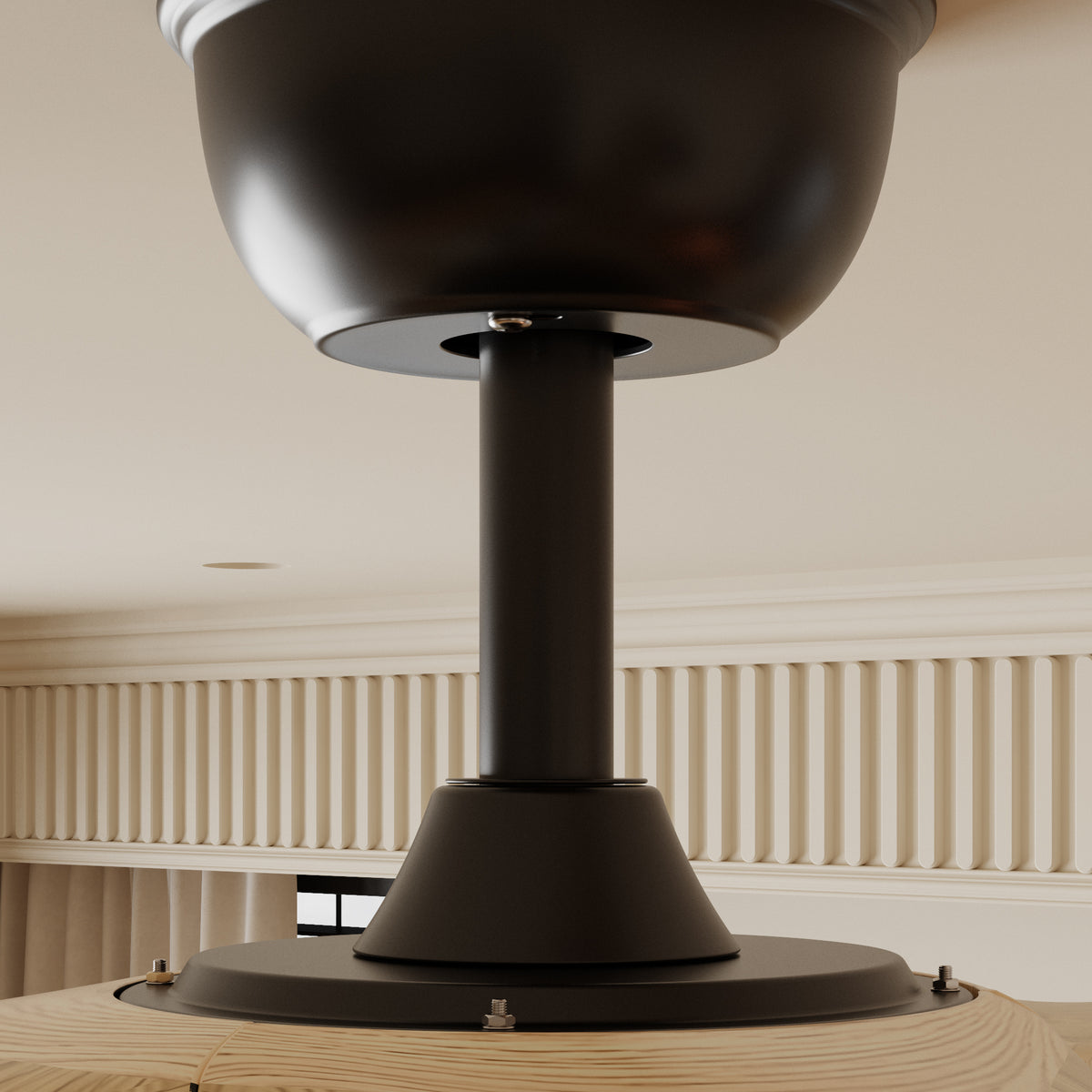 72 inch Modern Brown Ceiling Fan with 3 Wood Blades