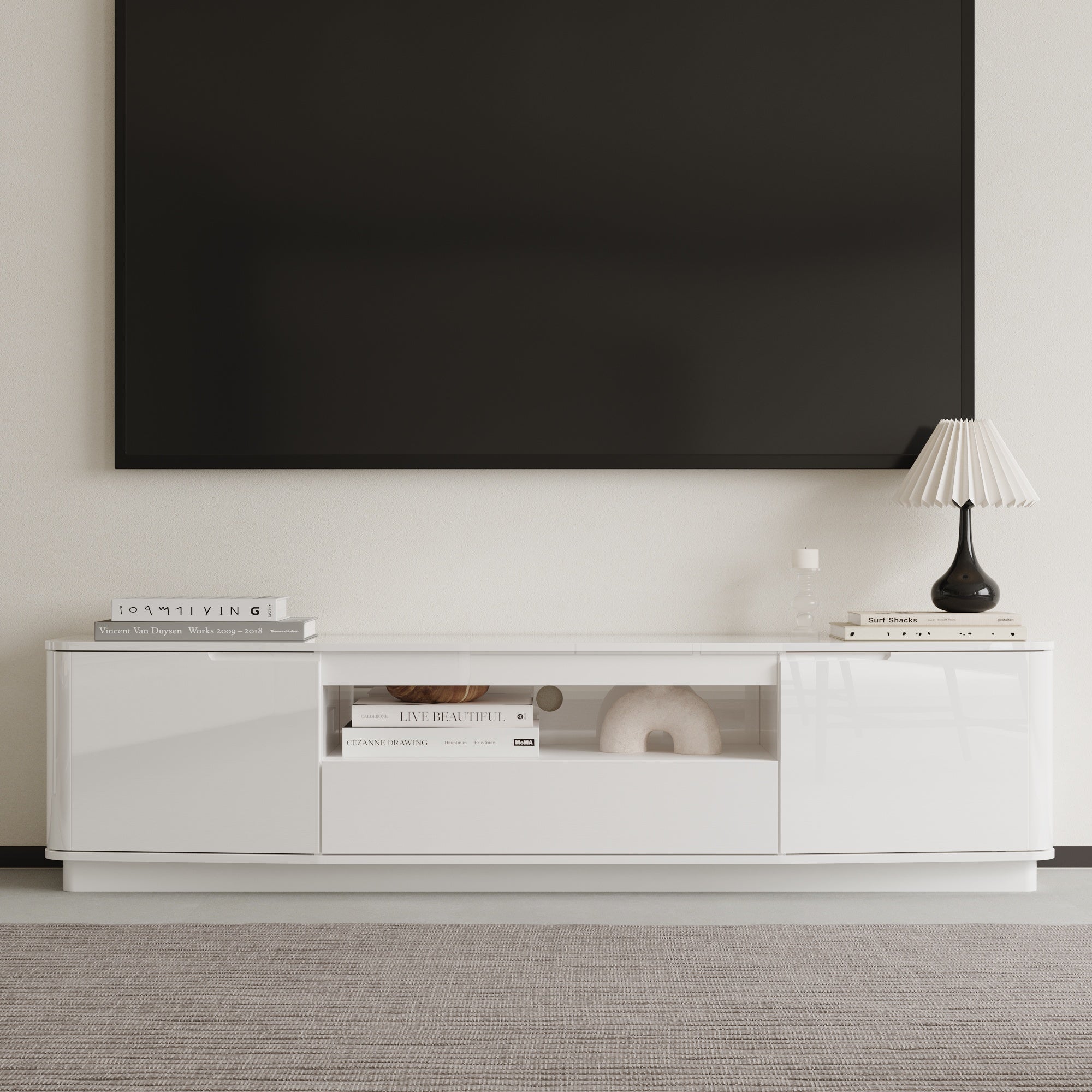 71'' W TV Stand Media Console With Drawer