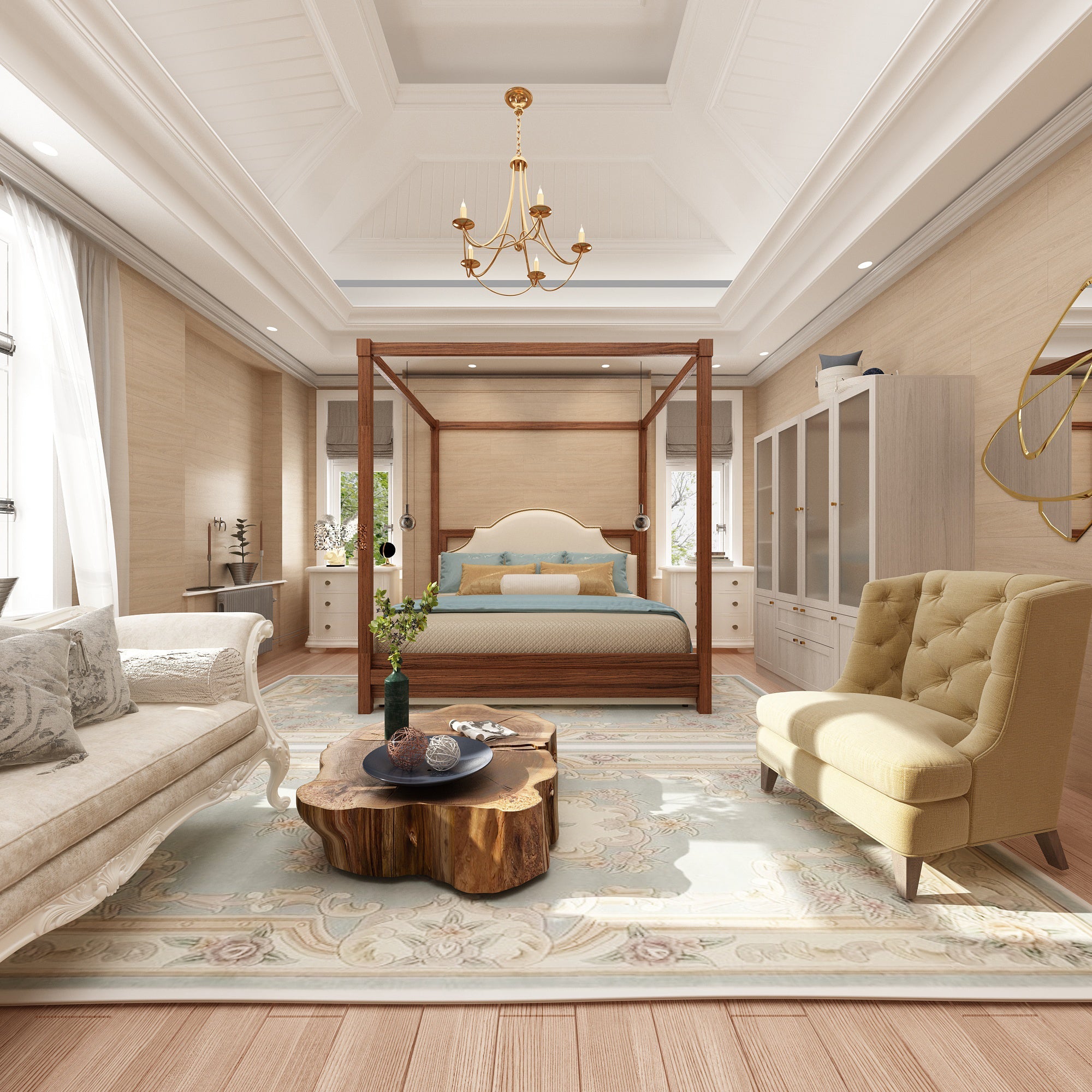 Solid + Manufactured Wood Armoire