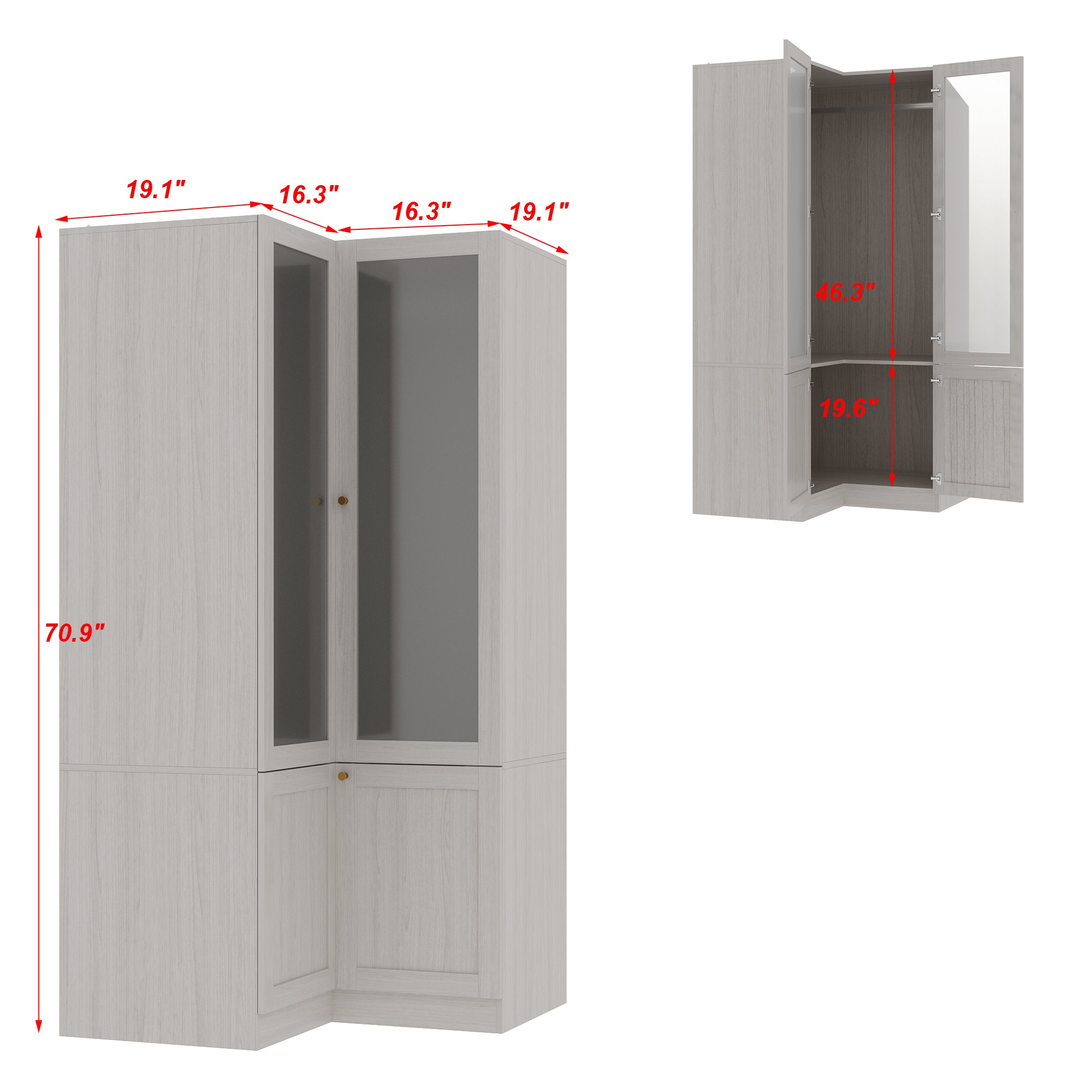 Solid + Manufactured Wood Armoire