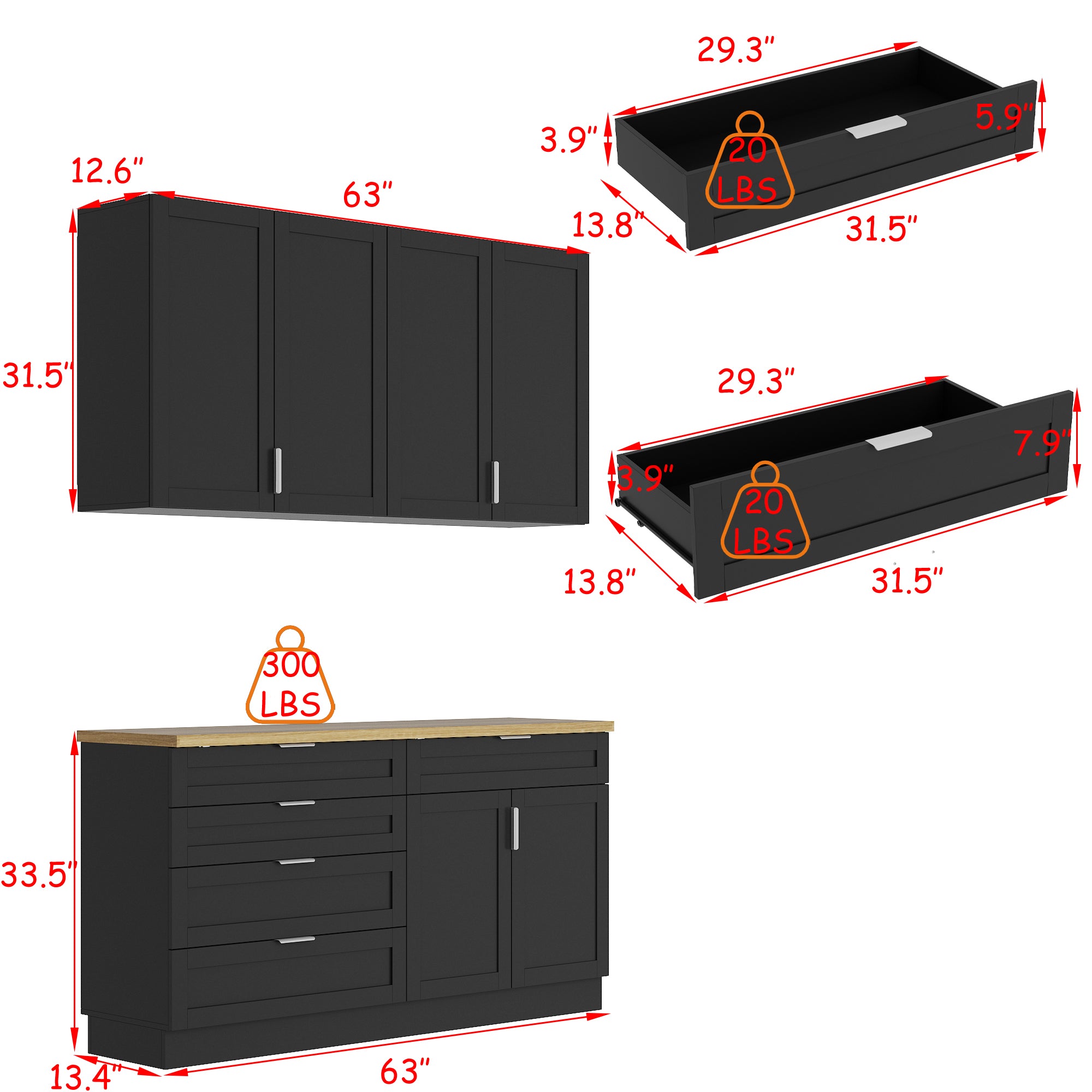 Kitchen Cabinet Set With Two Parts