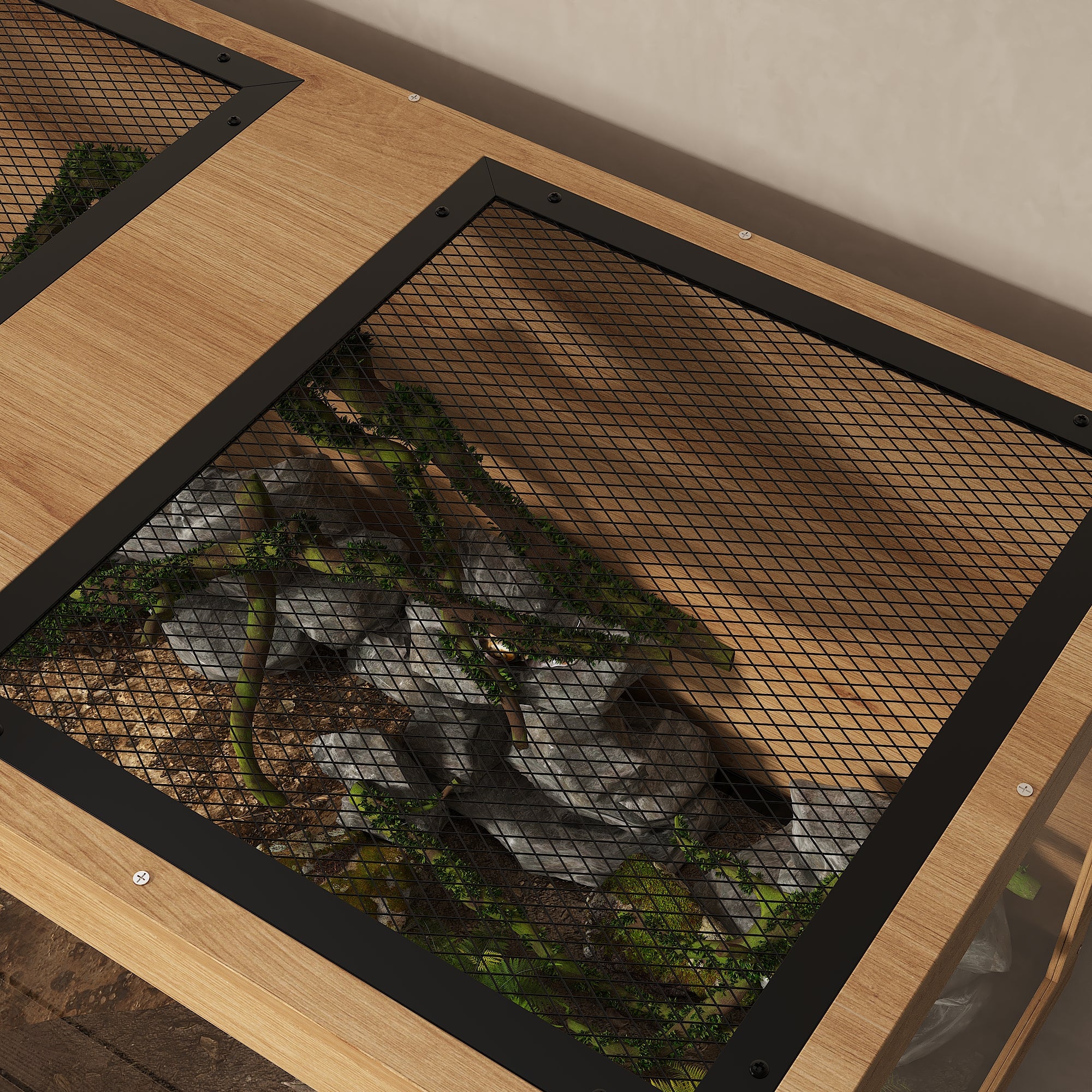 Natural Wood Reptile Terrarium