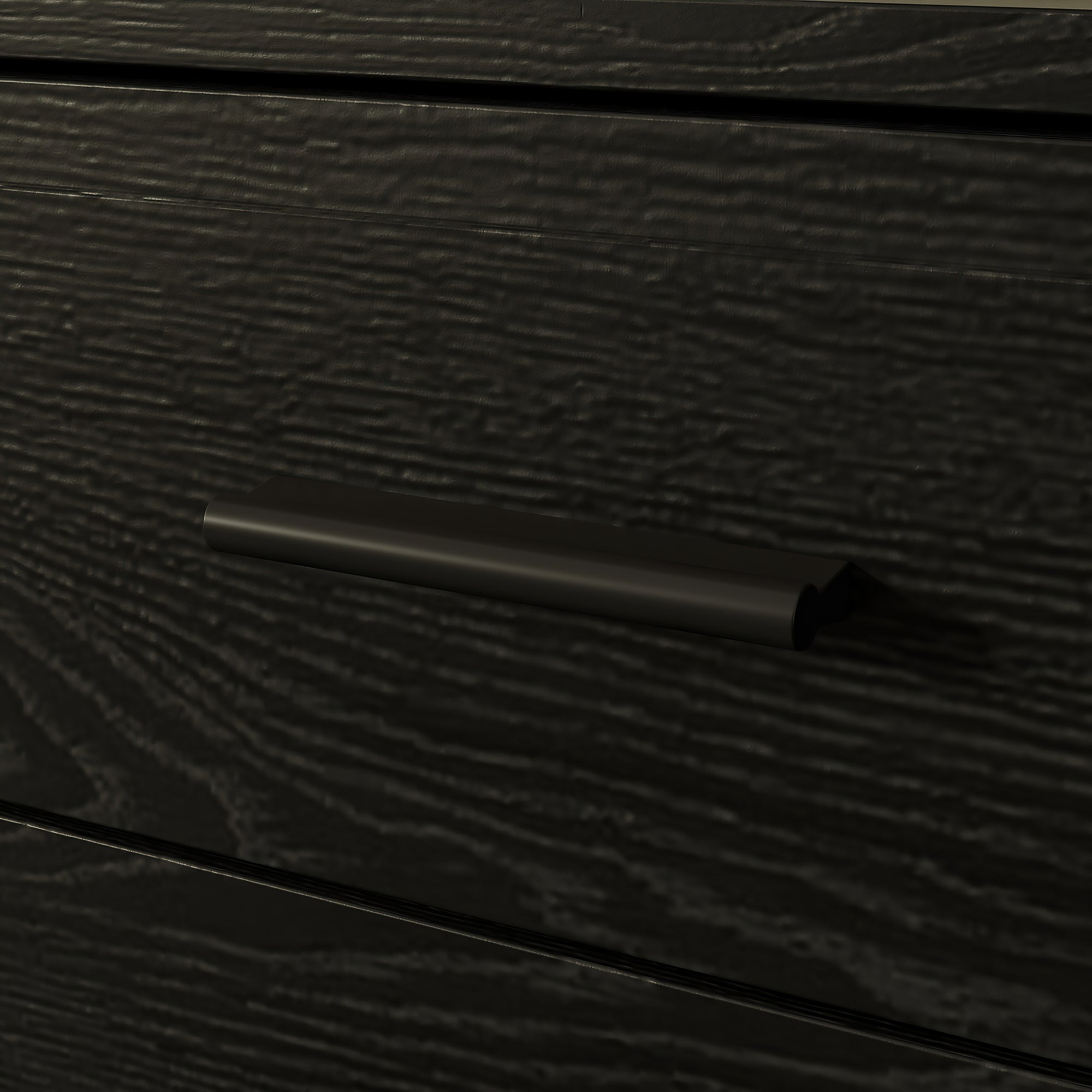 Stylish Black TV Stand Entertainment Center: Modern Design with Ample Storage Space