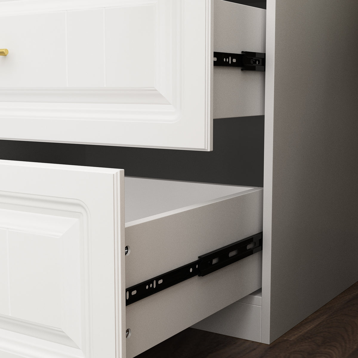 Family Cabinet Wardrobe Bedroom Armoire Home Closet 4 Doors and Drawers