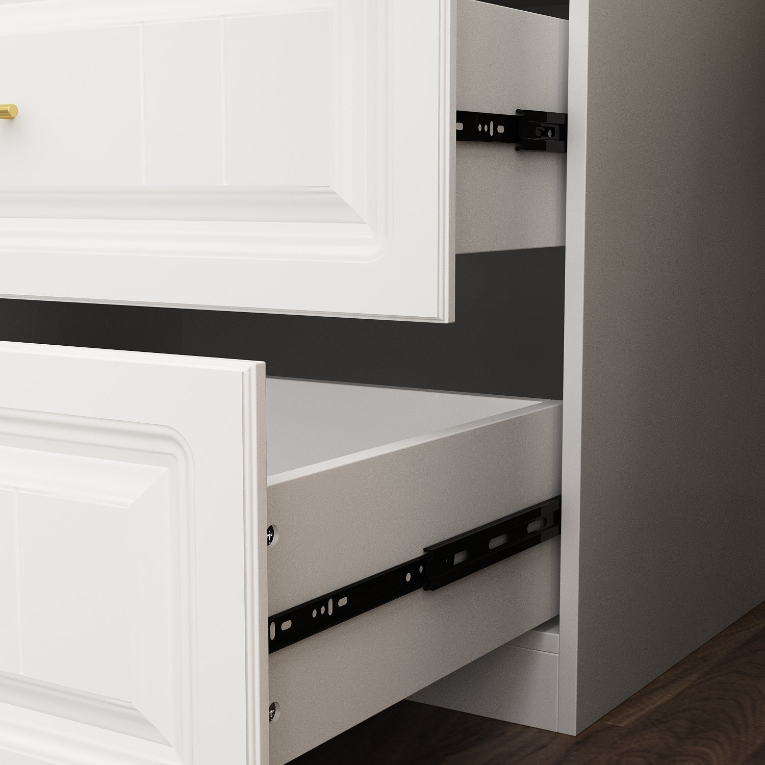 Family Cabinet Wardrobe Bedroom Armoire Home Closet 4 Doors and Drawers