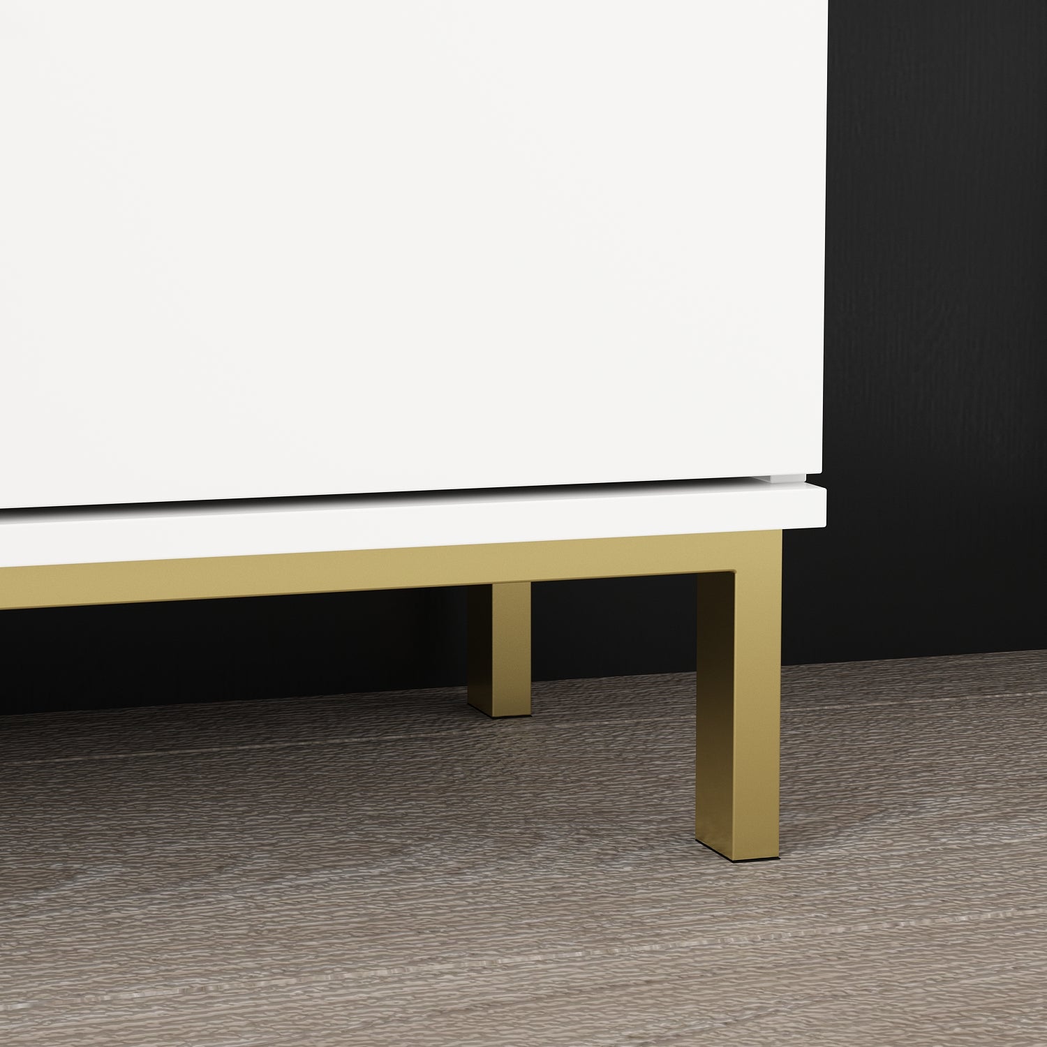 Vertical Chest 3-Drawer Nightstand Dresser Storage Sideboard with Metal Legs for Bedroom