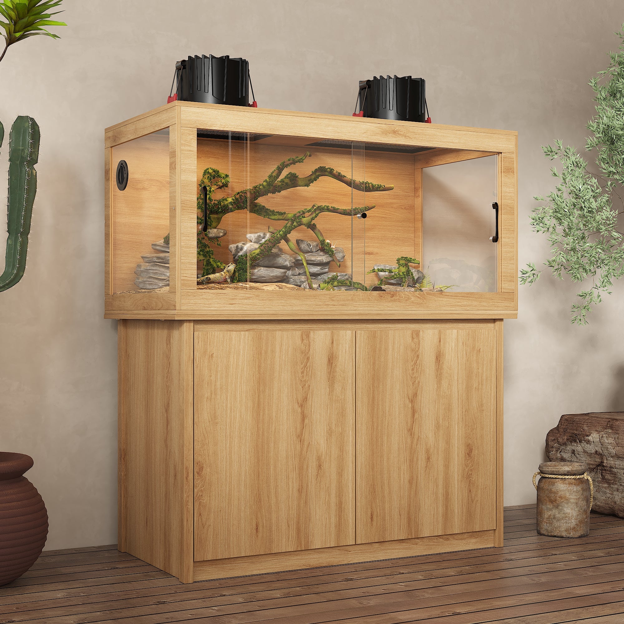 Natural Wood Reptile Terrarium