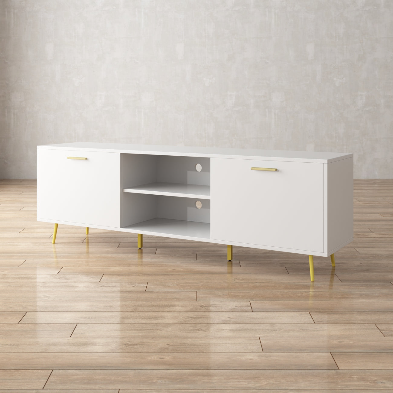 Morden TV Stand Storage Media Console Entertainment Center with Storage