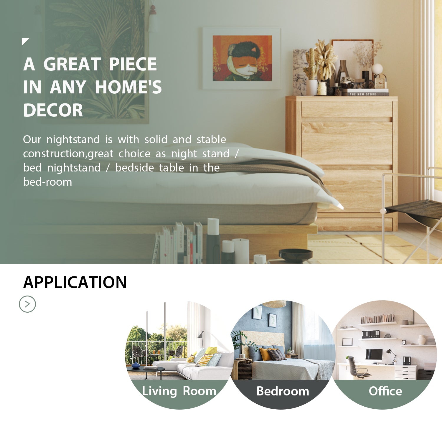 Lockable Smart Nightstand With Gun Drawer