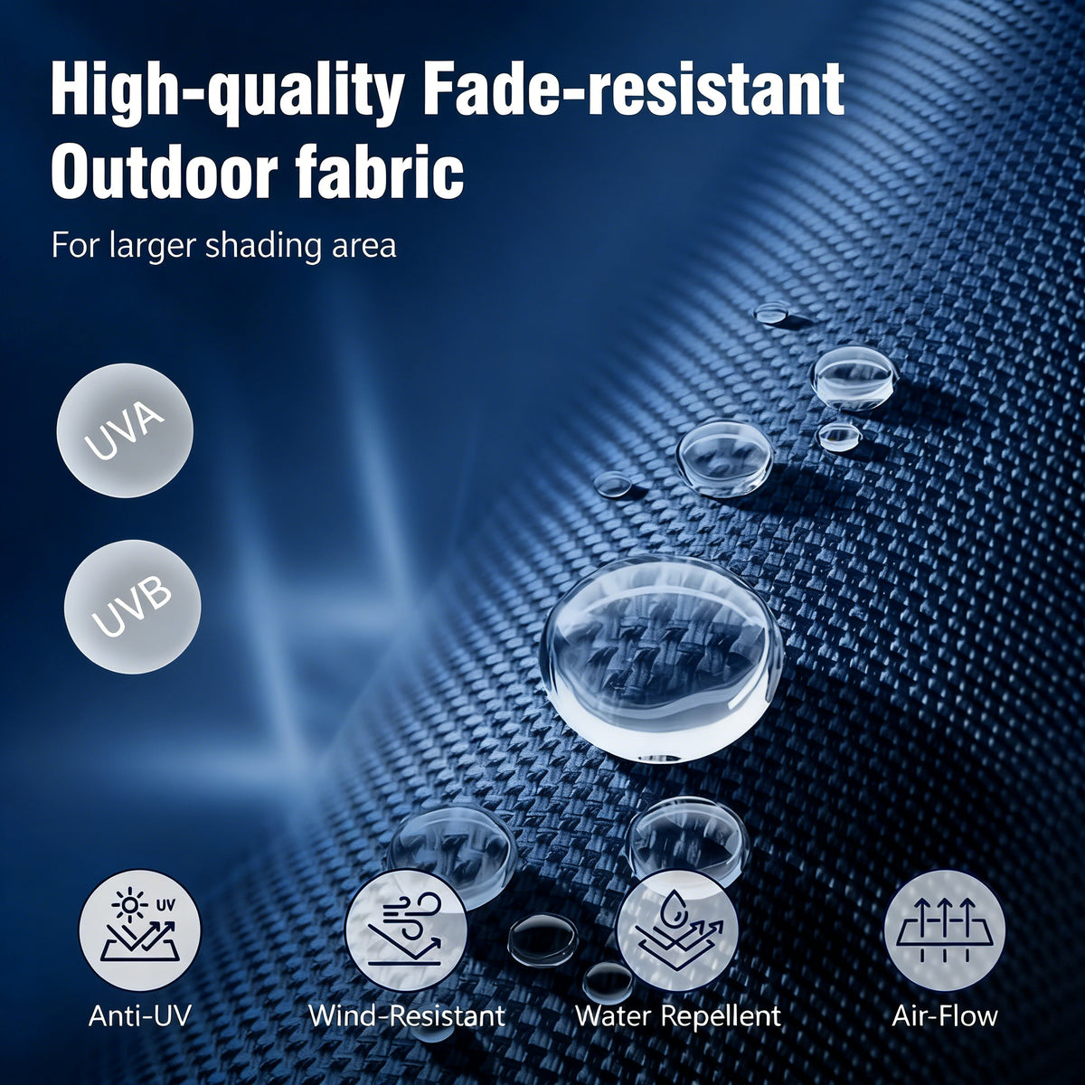 118" Double-Sided Patio Umbrella with Misting System and Base